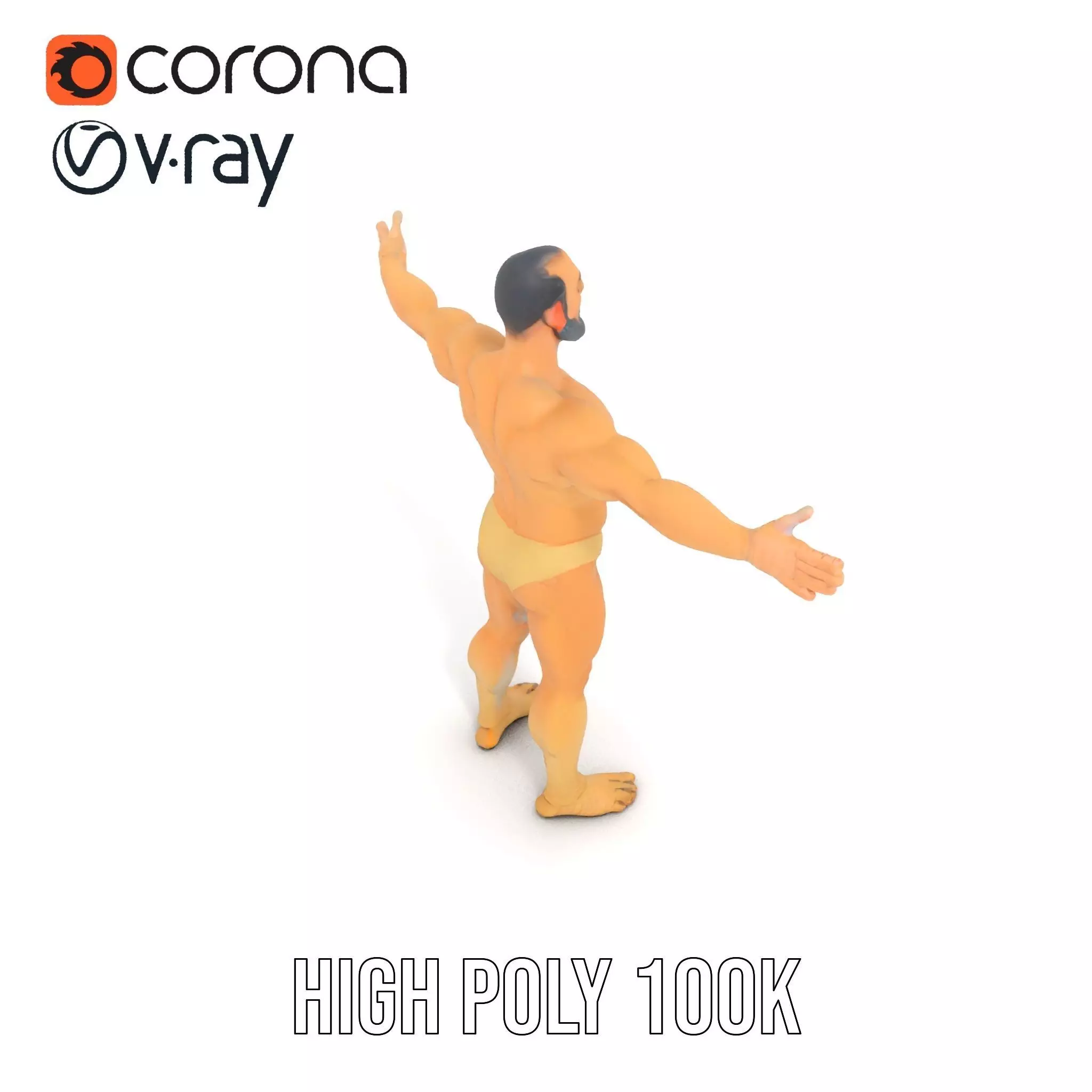 Textured Humanoid Creature model pack Low-poly 3D model_15