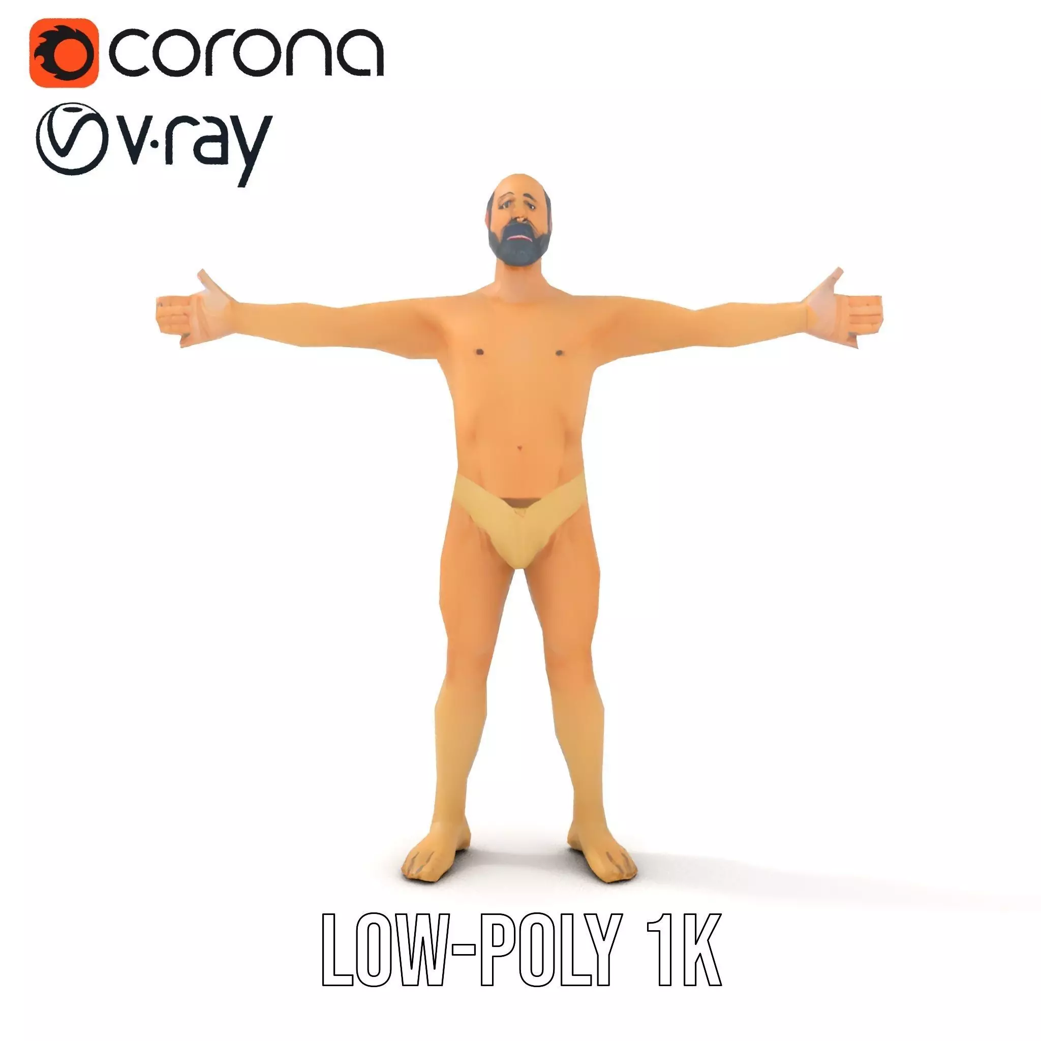 Textured Humanoid Creature model pack Low-poly 3D model_7