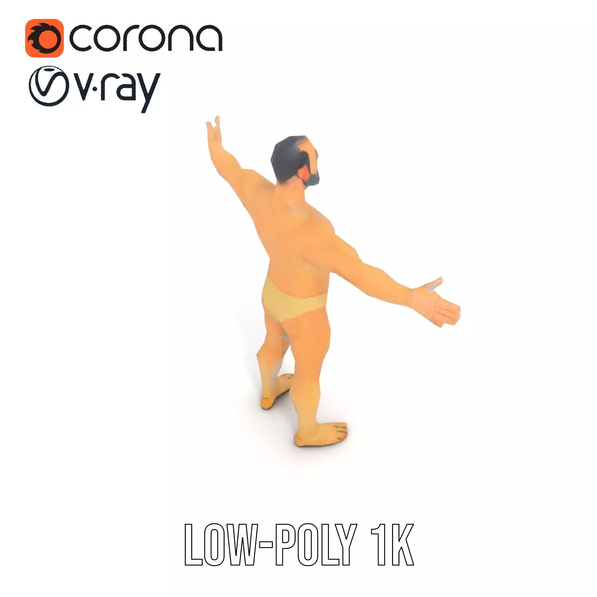 Textured Humanoid Creature model pack Low-poly 3D model_22