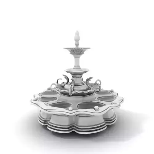 Elegant Silver Fountain model pack