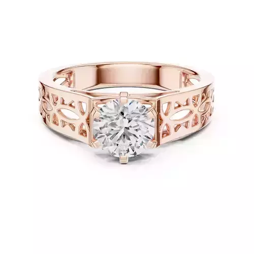 Solitaire Round Cut Diamond Engagement Ring 3DM STL Video