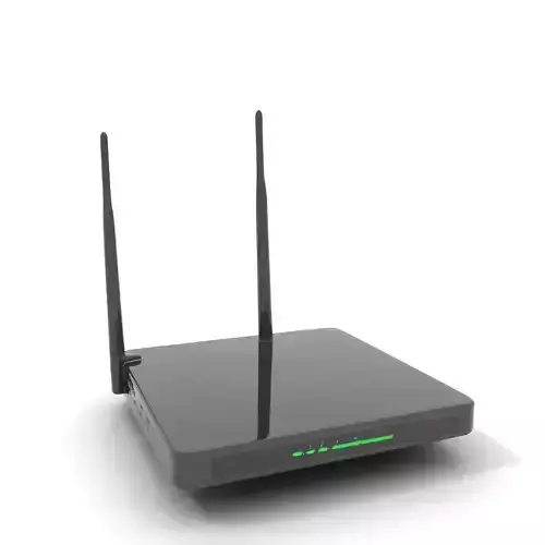 Black Wireless Router model pack Low-poly 3D model