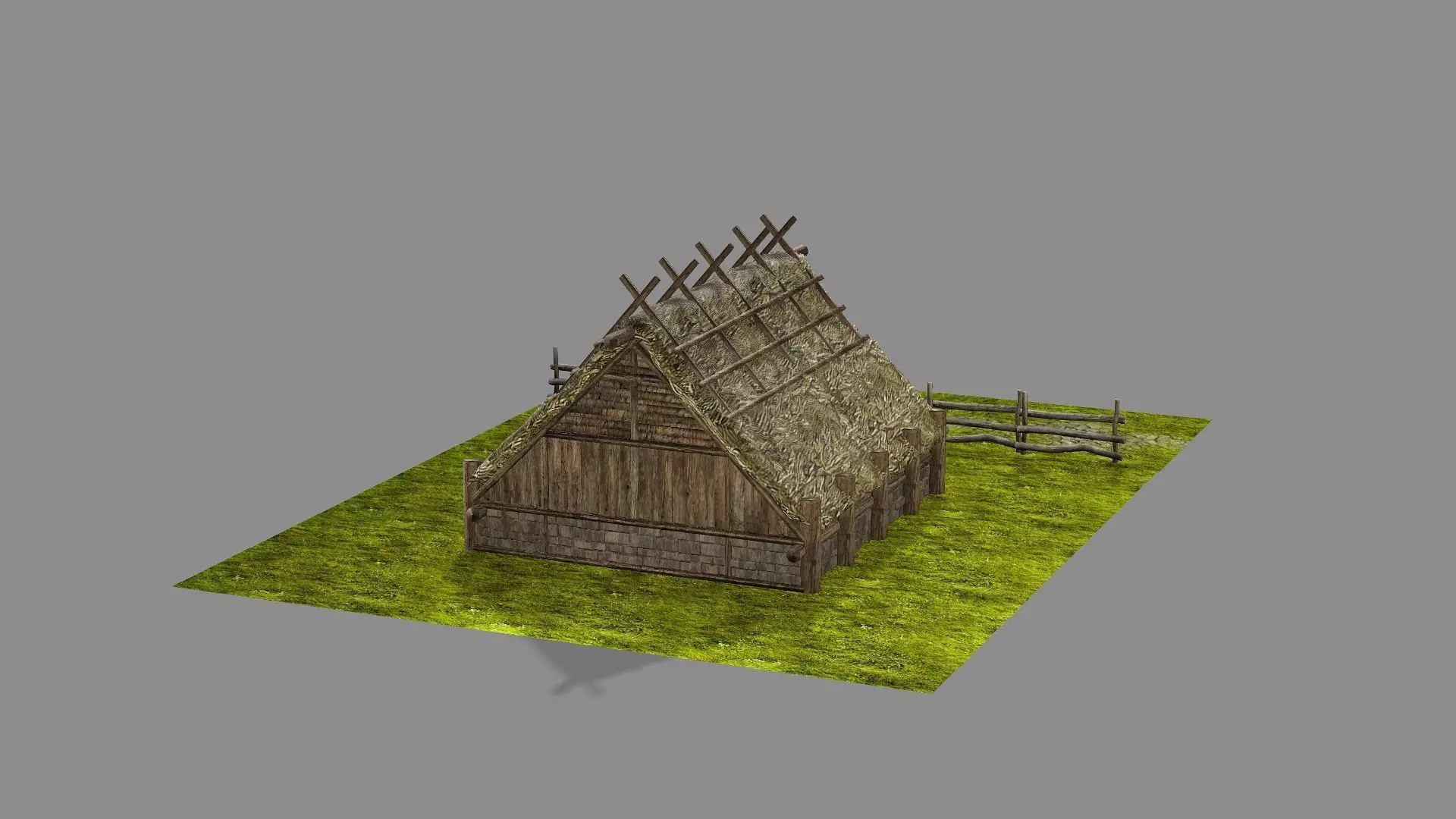 Medieval Viking House 02 Game Ready Low-poly 3D Model Low-poly 3D model_6