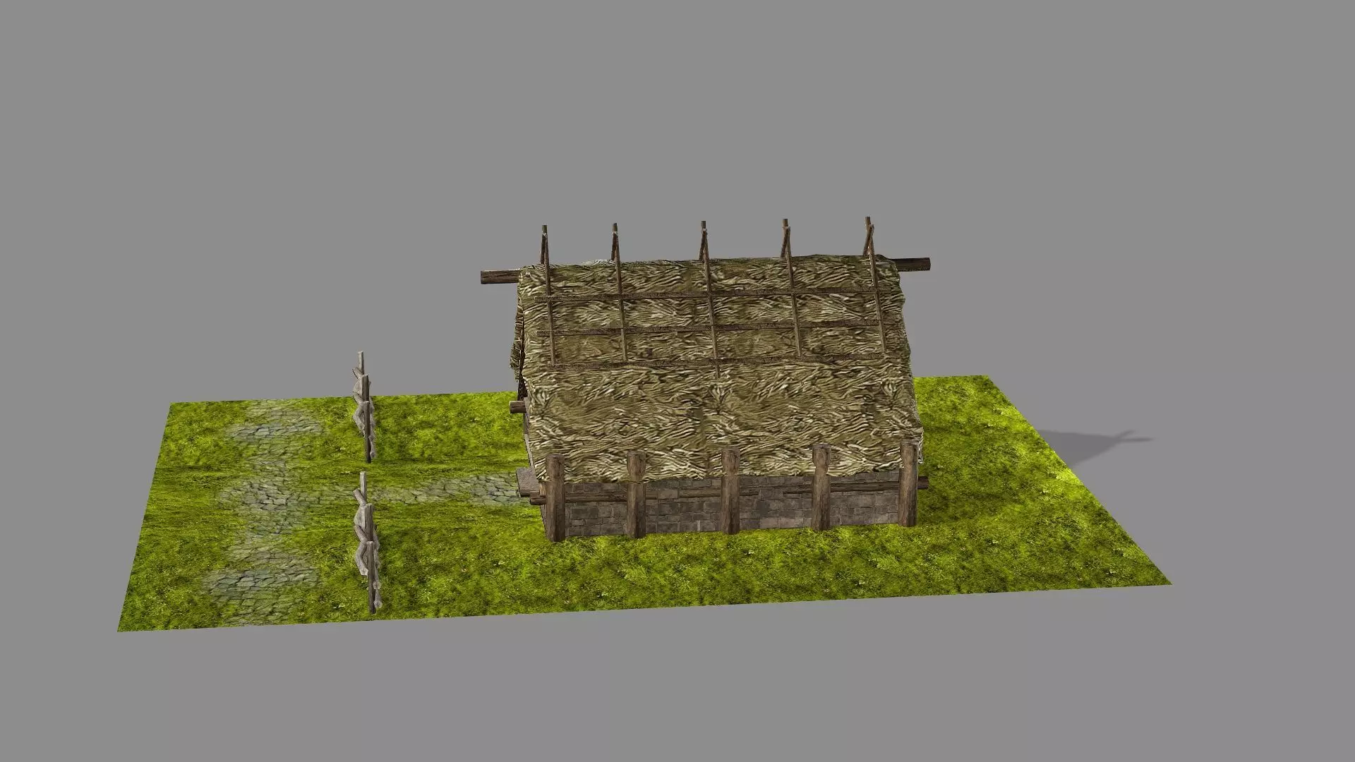 Medieval Viking House 02 Game Ready Low-poly 3D Model Low-poly 3D model_8