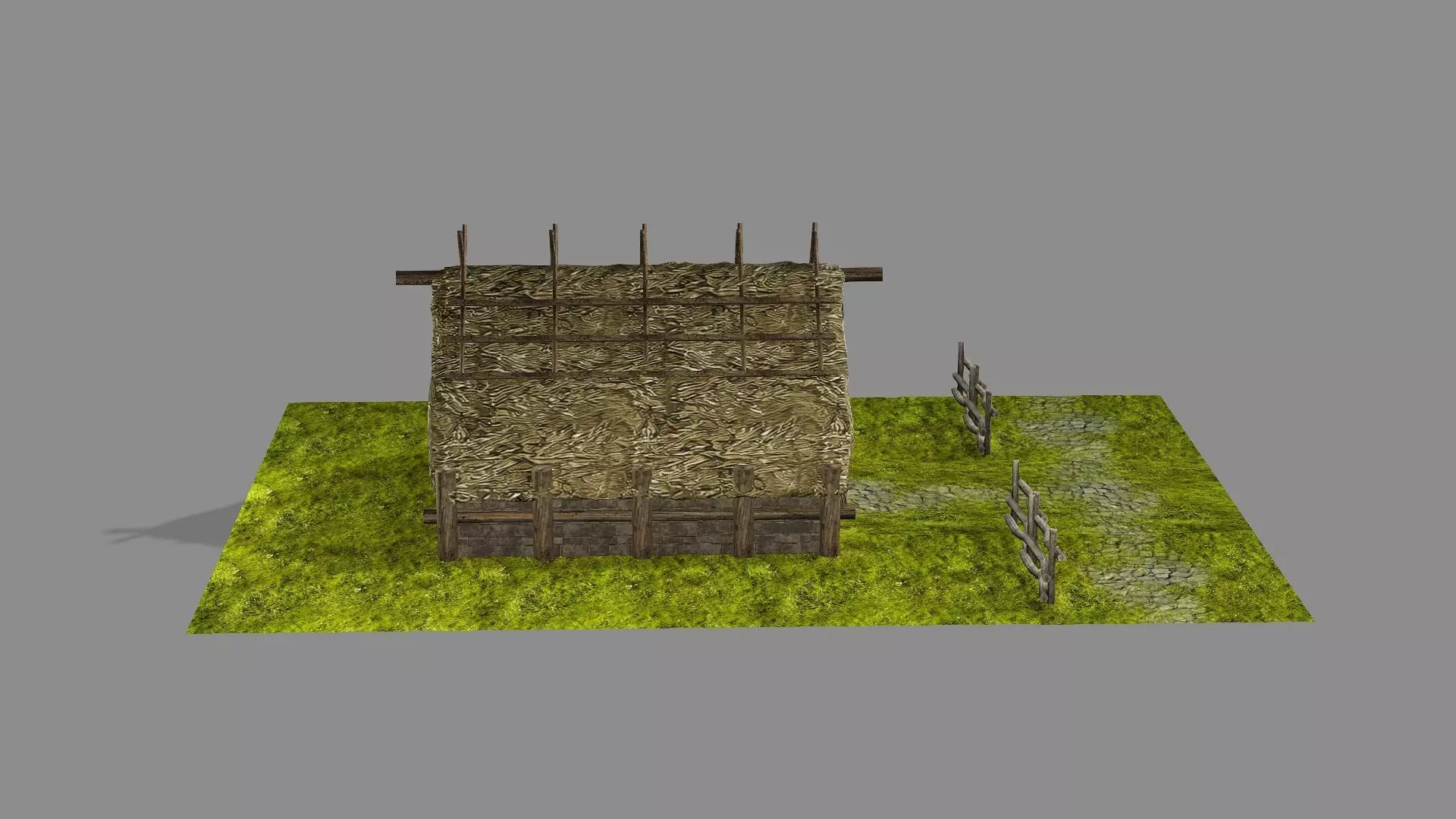 Medieval Viking House 02 Game Ready Low-poly 3D Model Low-poly 3D model_4