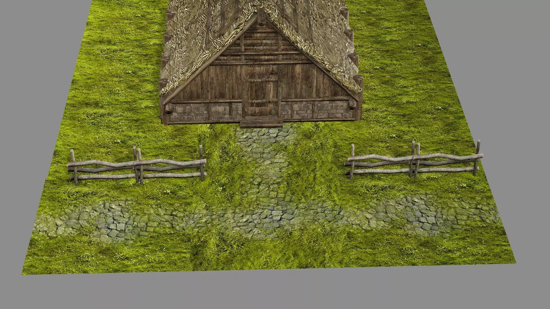 Medieval Viking House 02 Game Ready Low-poly 3D Model Low-poly 3D model_9