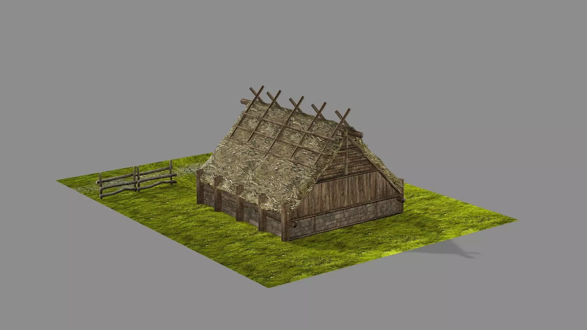 Medieval Viking House 02 Game Ready Low-poly 3D Model Low-poly 3D model_7