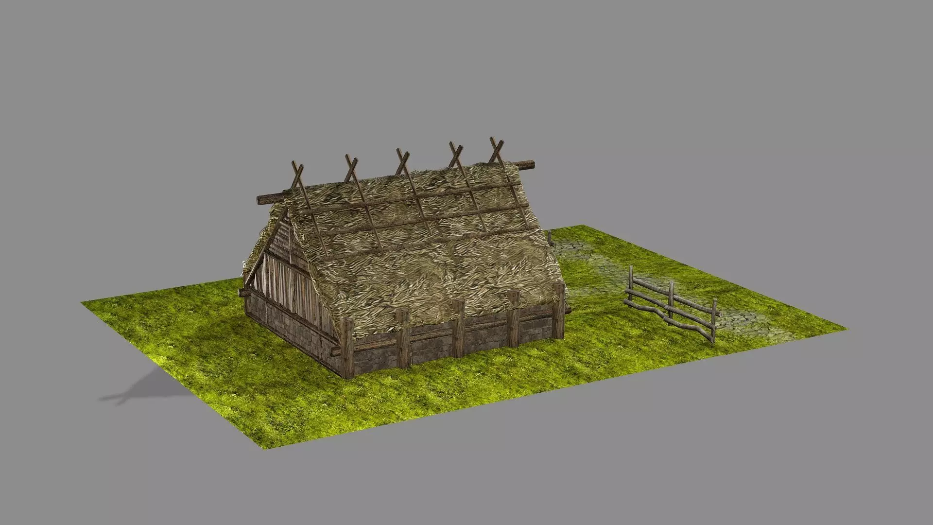 Medieval Viking House 02 Game Ready Low-poly 3D Model Low-poly 3D model_5
