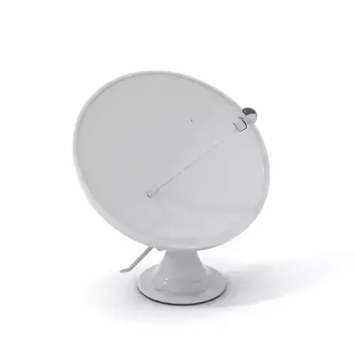 Silver Satellite Dish model pack Low-poly 3D model