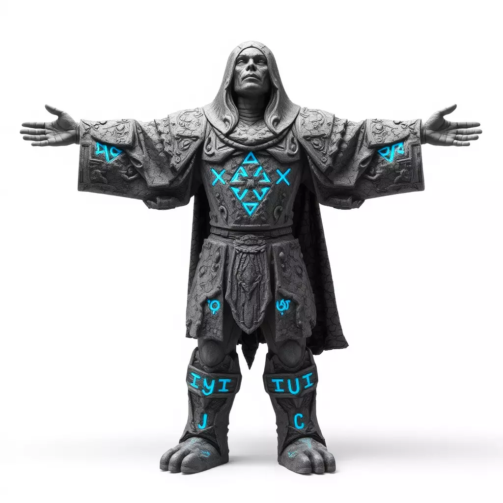 Mystic Stone Wizard model pack Low-poly 3D model_2
