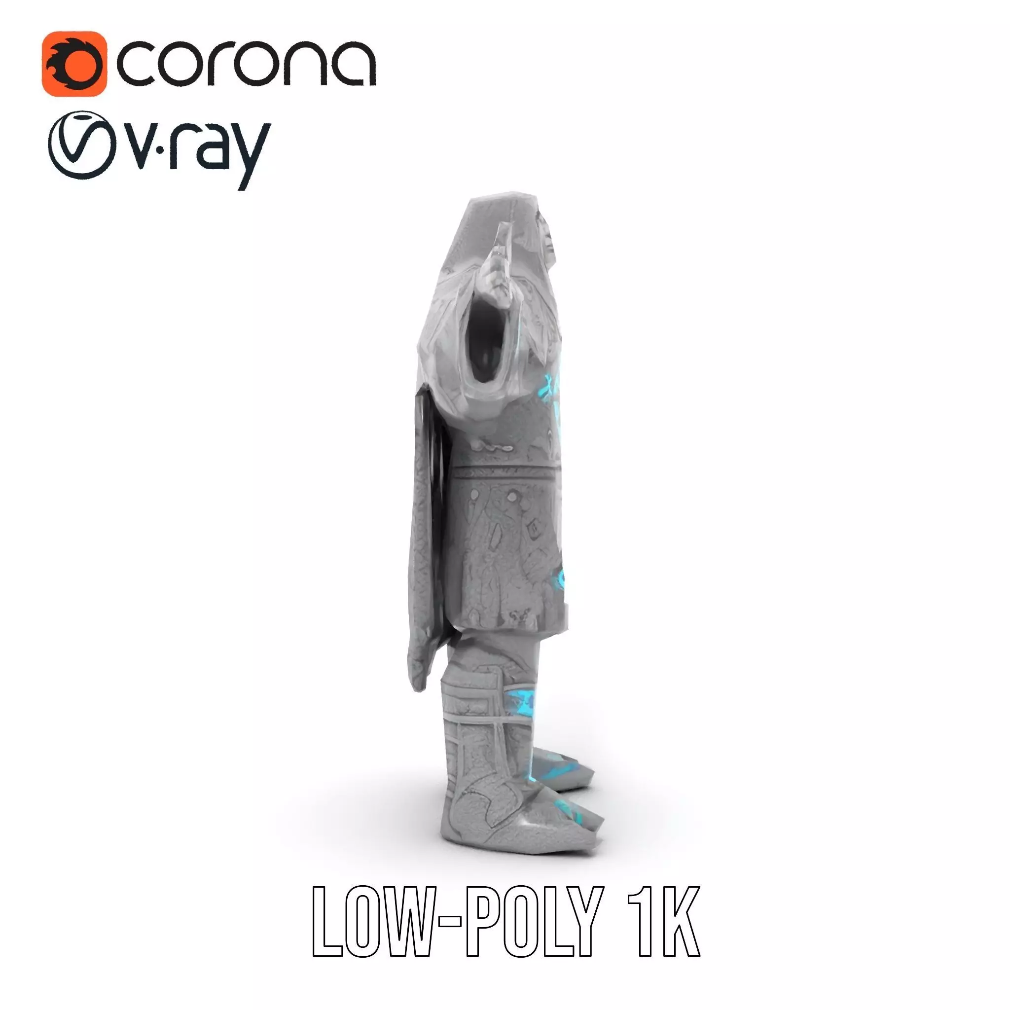 Mystic Stone Wizard model pack Low-poly 3D model_8