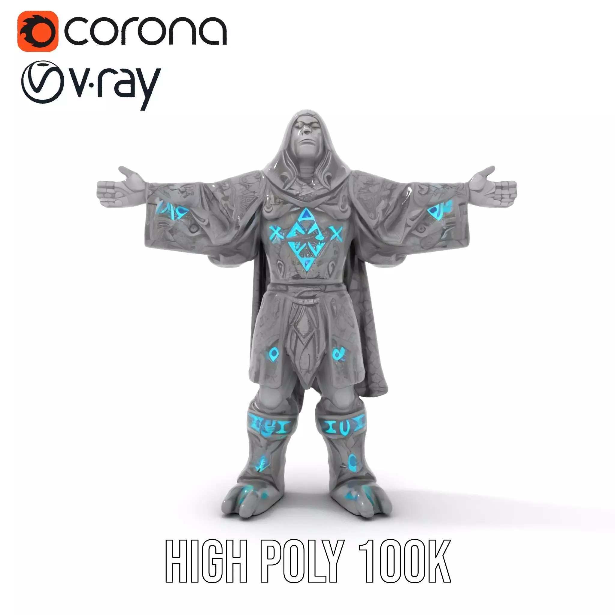 Mystic Stone Wizard model pack Low-poly 3D model_23