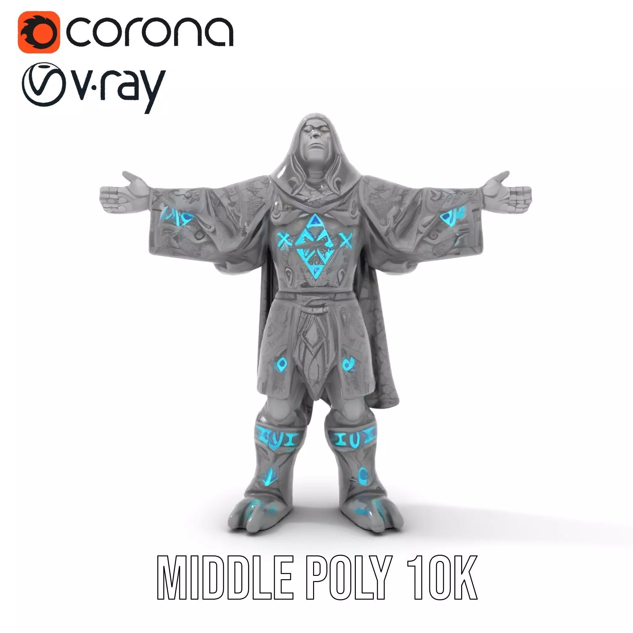 Mystic Stone Wizard model pack Low-poly 3D model_21