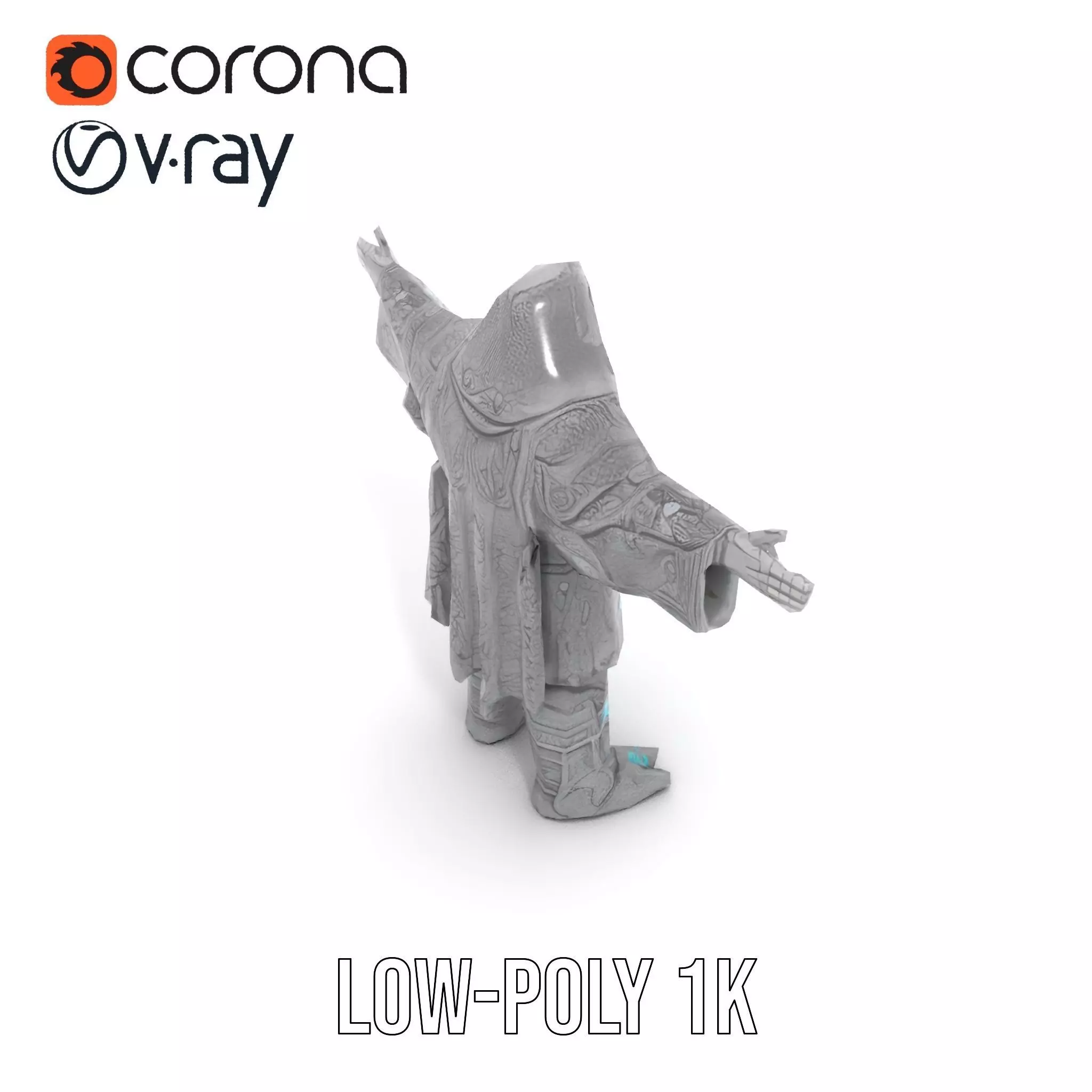 Mystic Stone Wizard model pack Low-poly 3D model_7