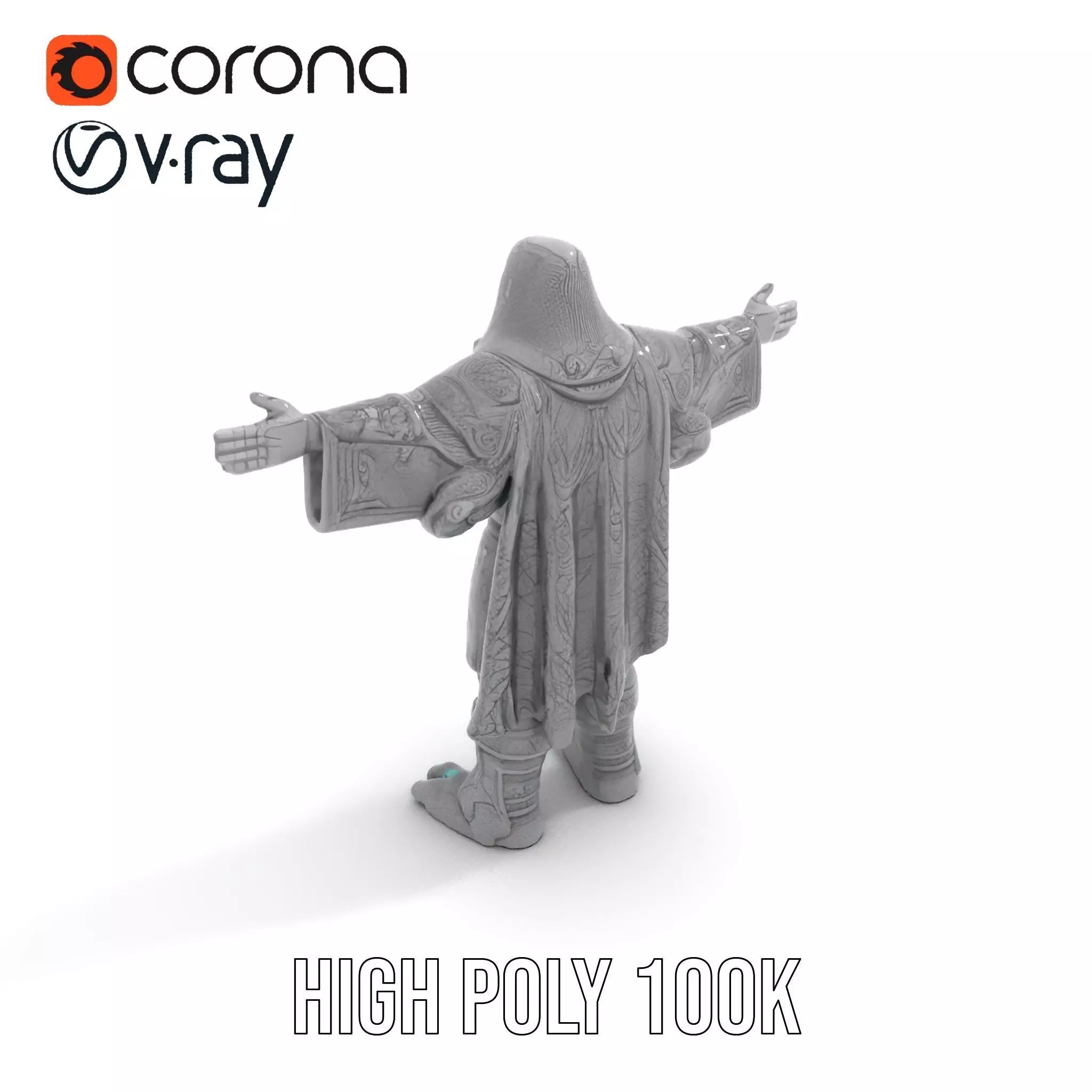 Mystic Stone Wizard model pack Low-poly 3D model_17