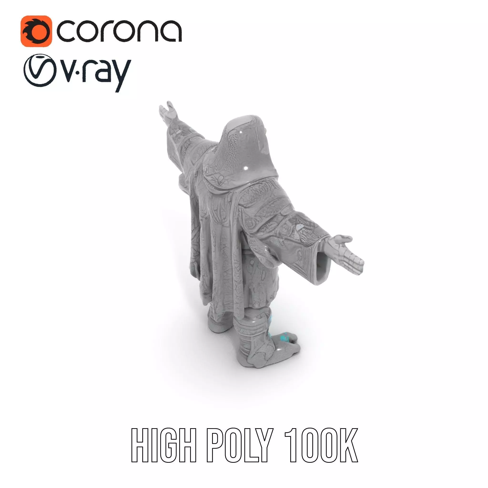 Mystic Stone Wizard model pack Low-poly 3D model_20