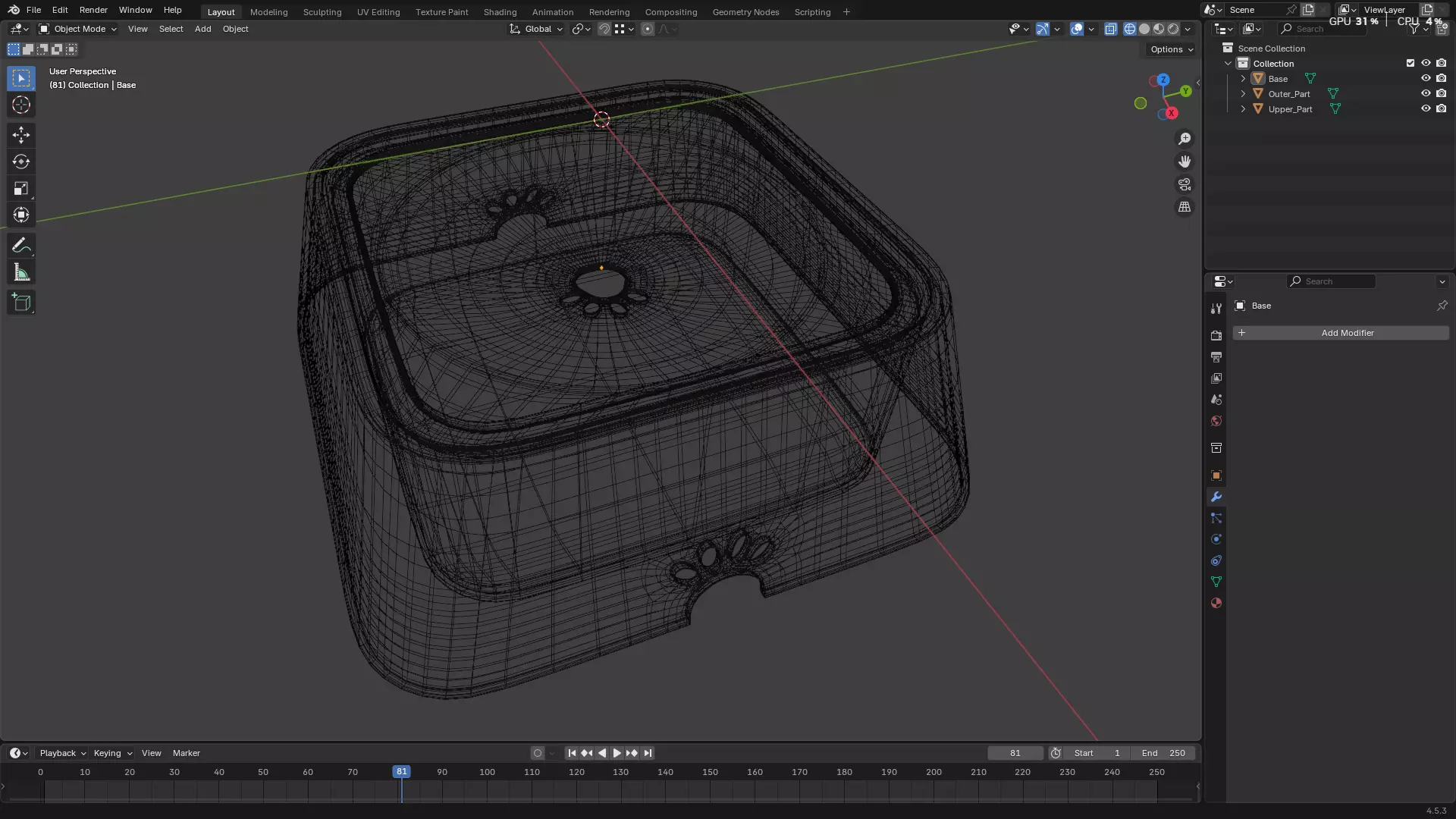 Pet Water Bowl 3D model_60