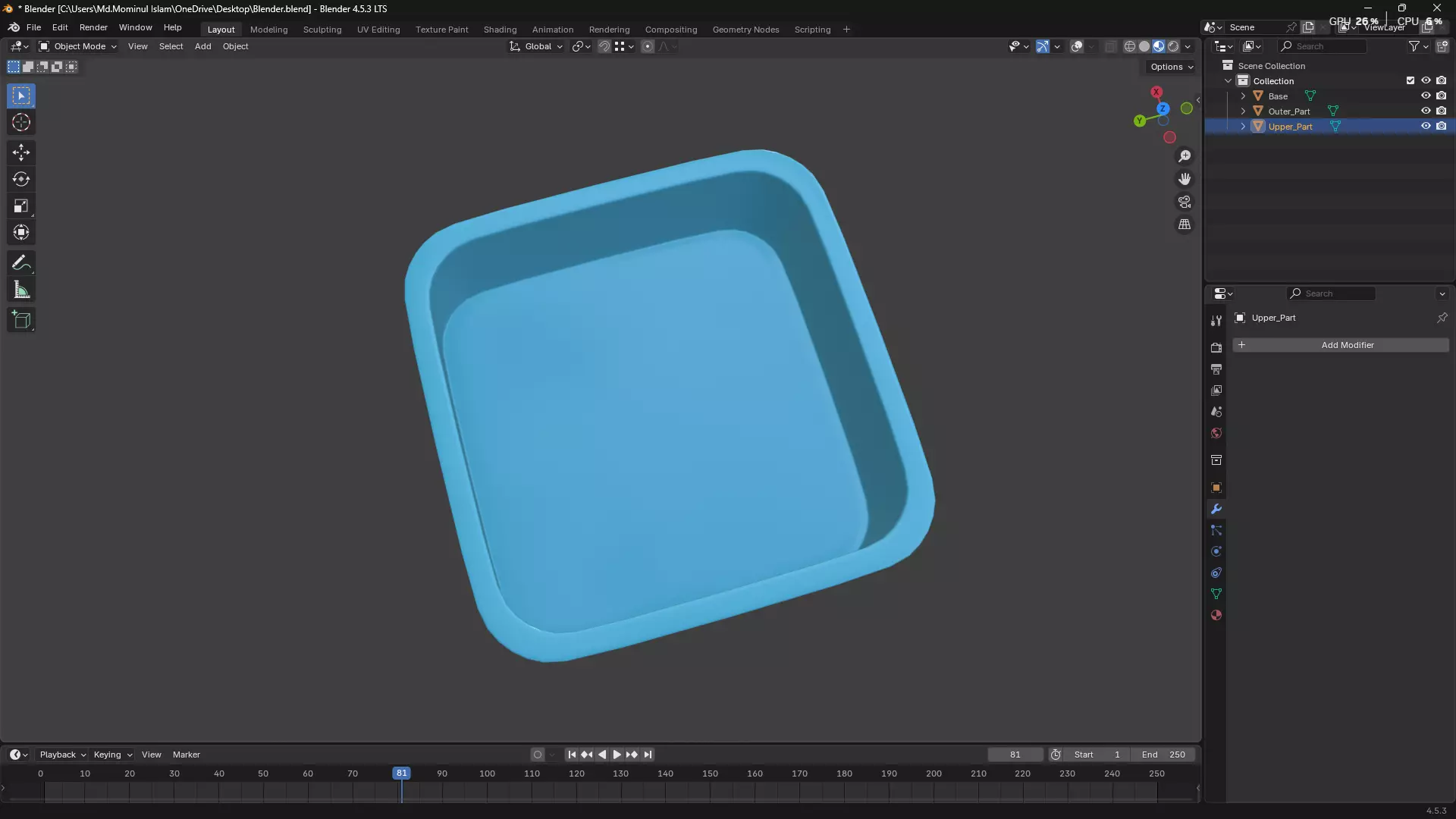 Pet Water Bowl 3D model_42