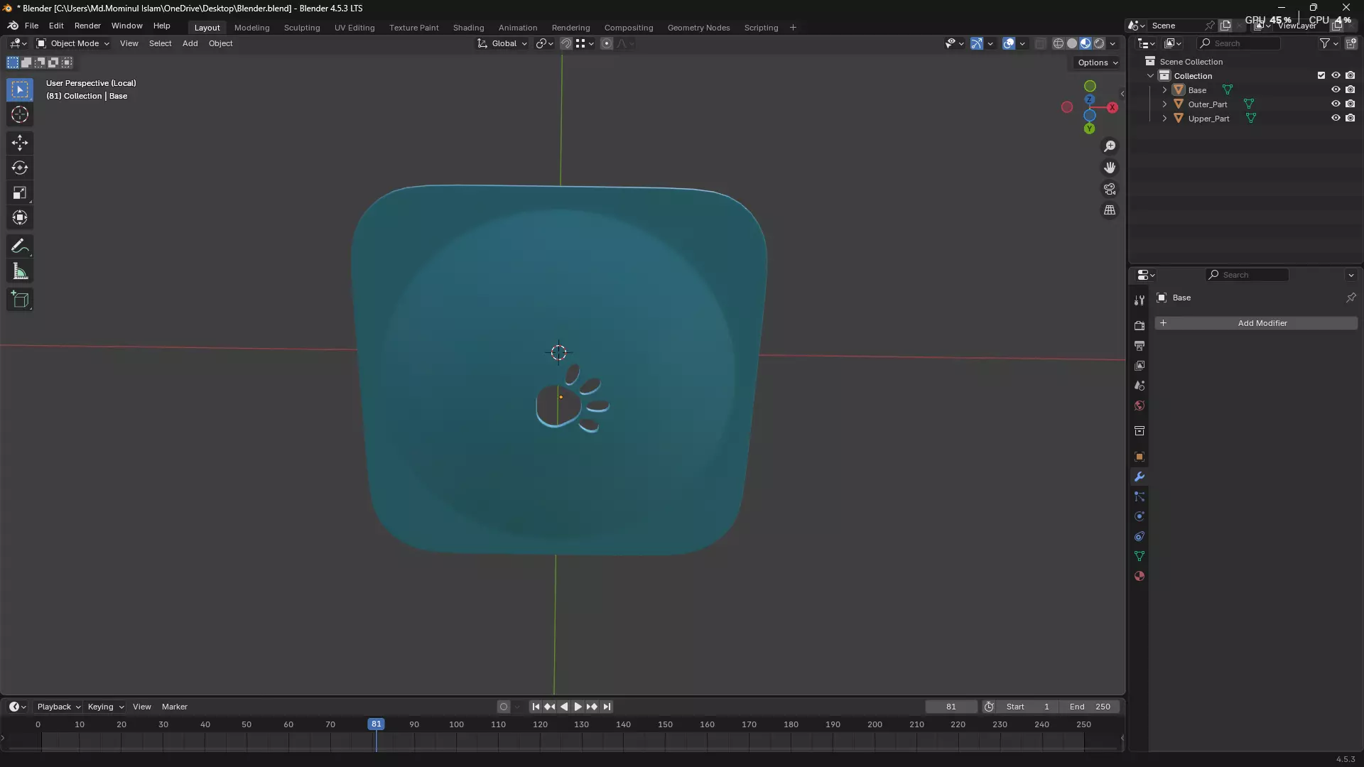 Pet Water Bowl 3D model_33