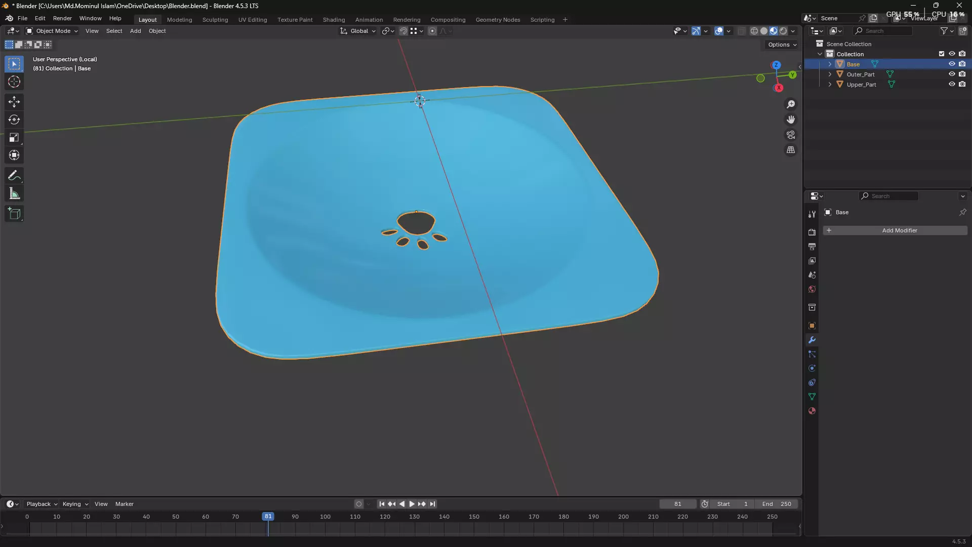 Pet Water Bowl 3D model_36