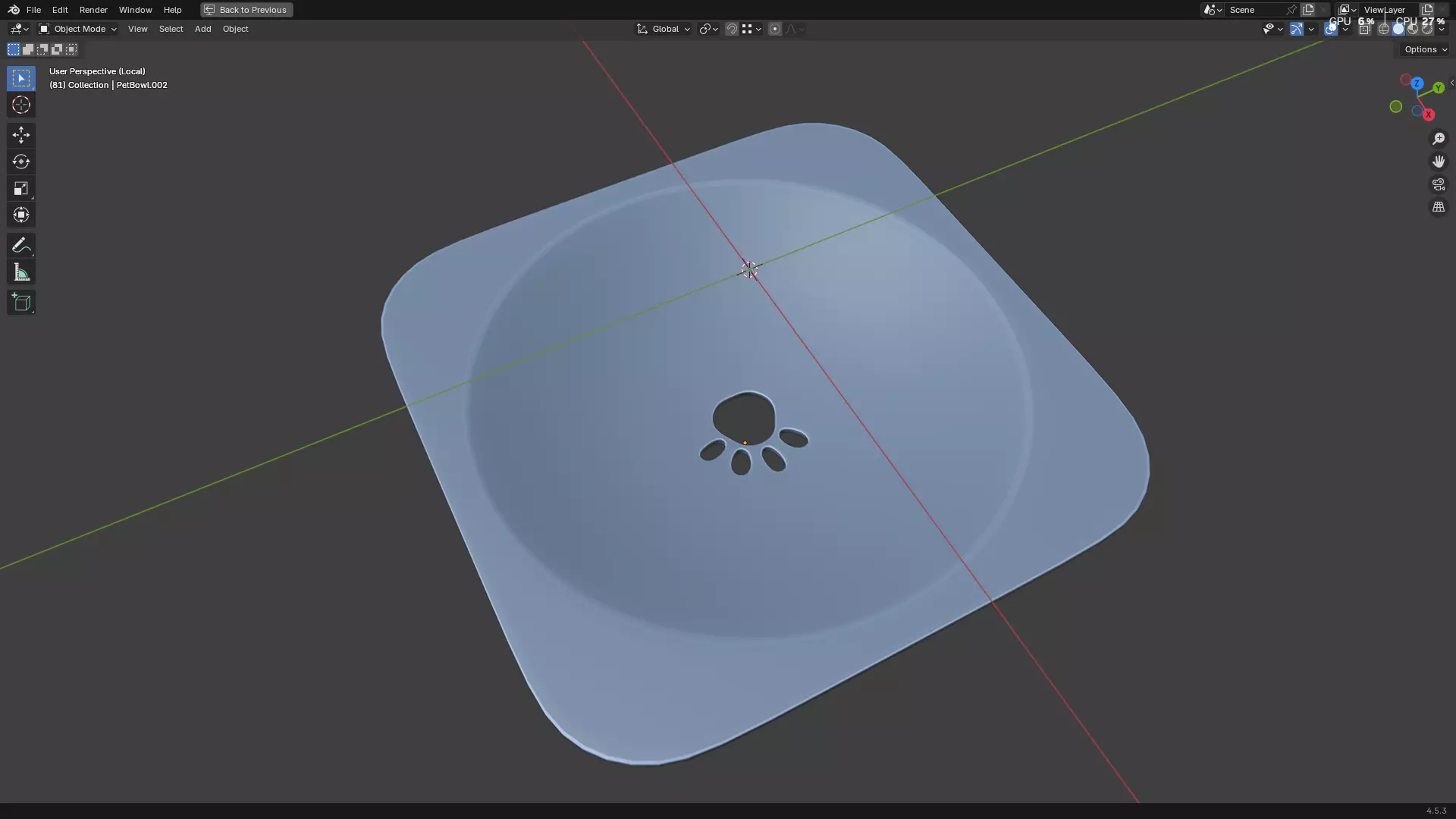 Pet Water Bowl 3D model_26