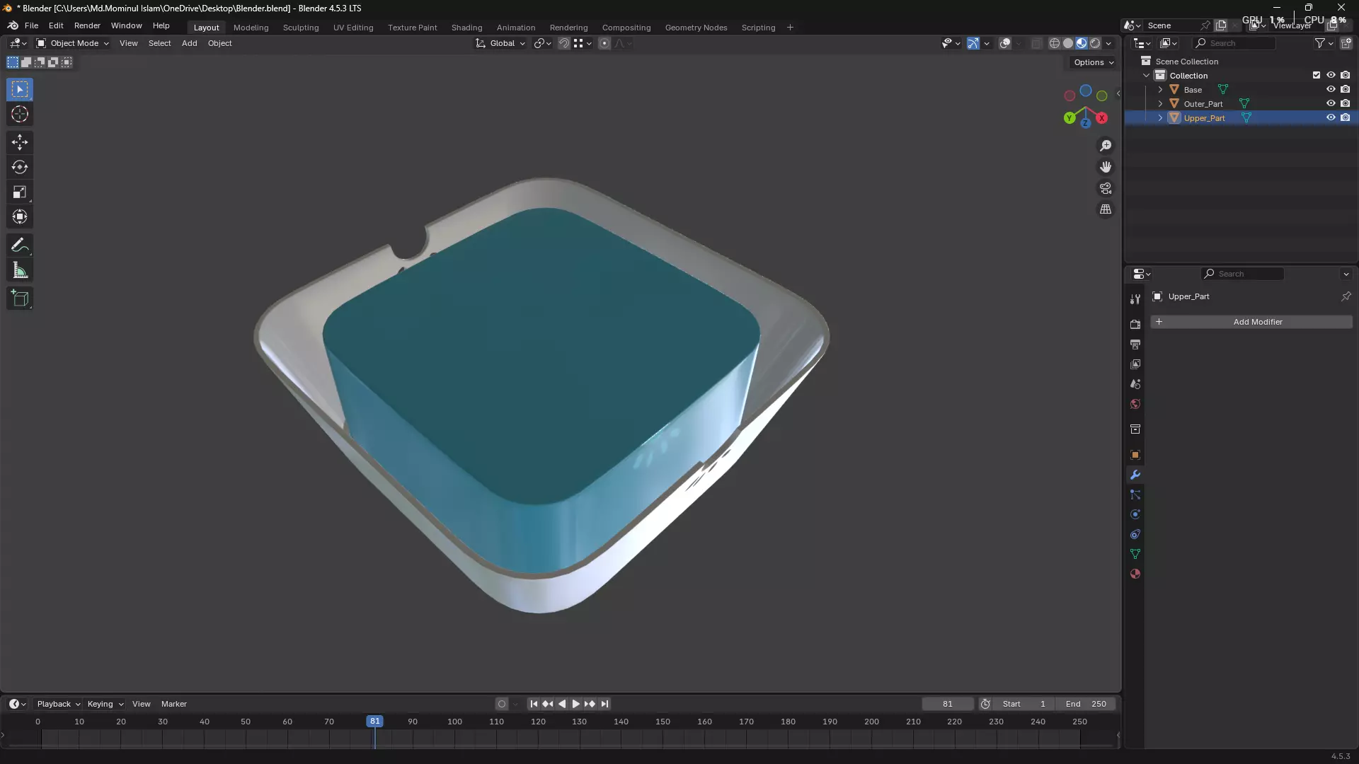 Pet Water Bowl 3D model_51