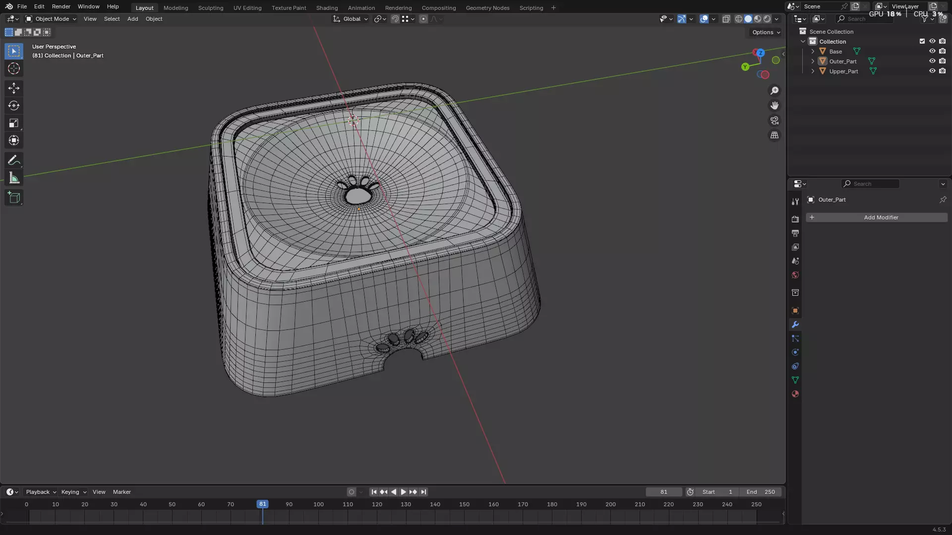 Pet Water Bowl 3D model_53