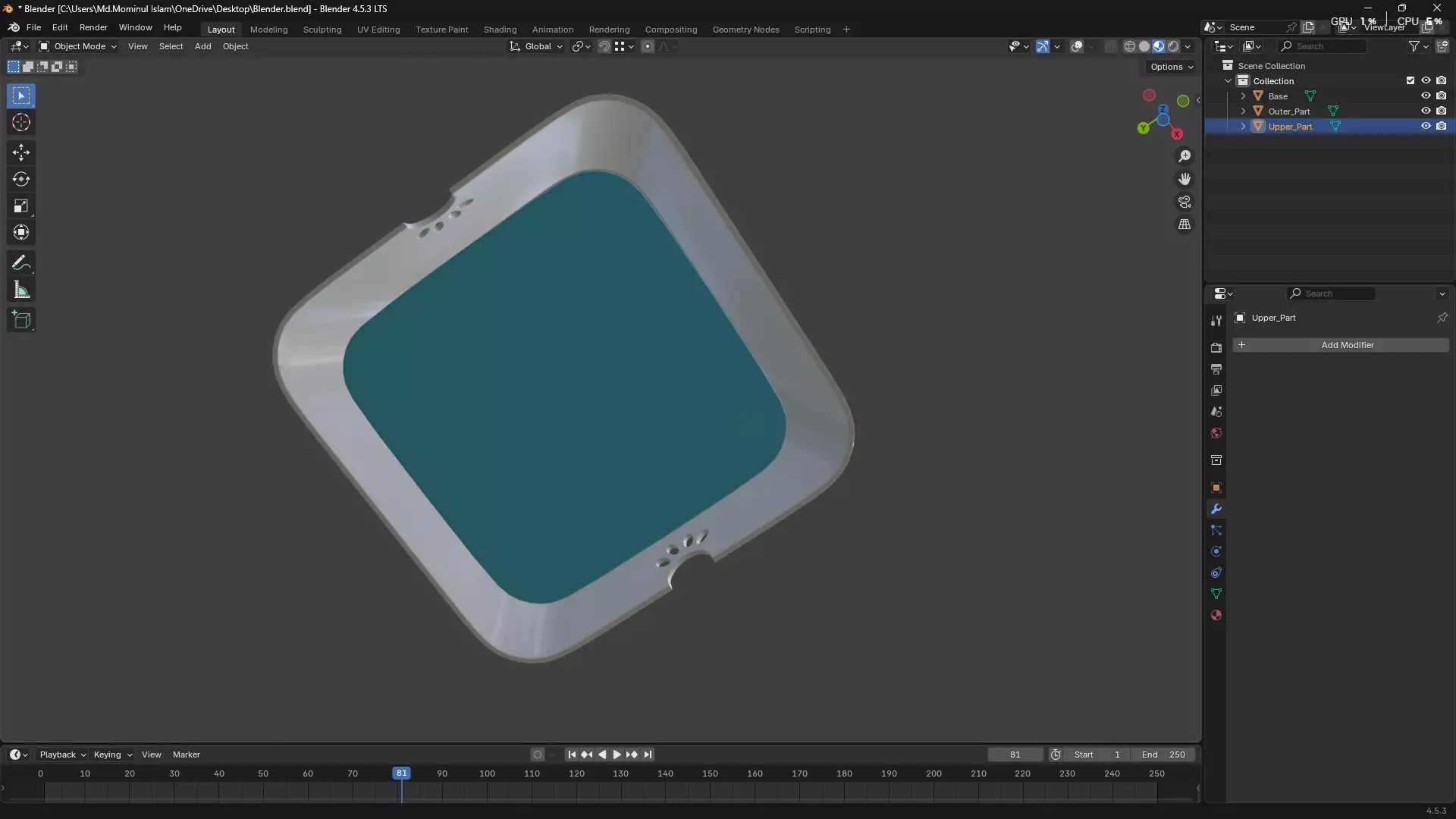 Pet Water Bowl 3D model_50