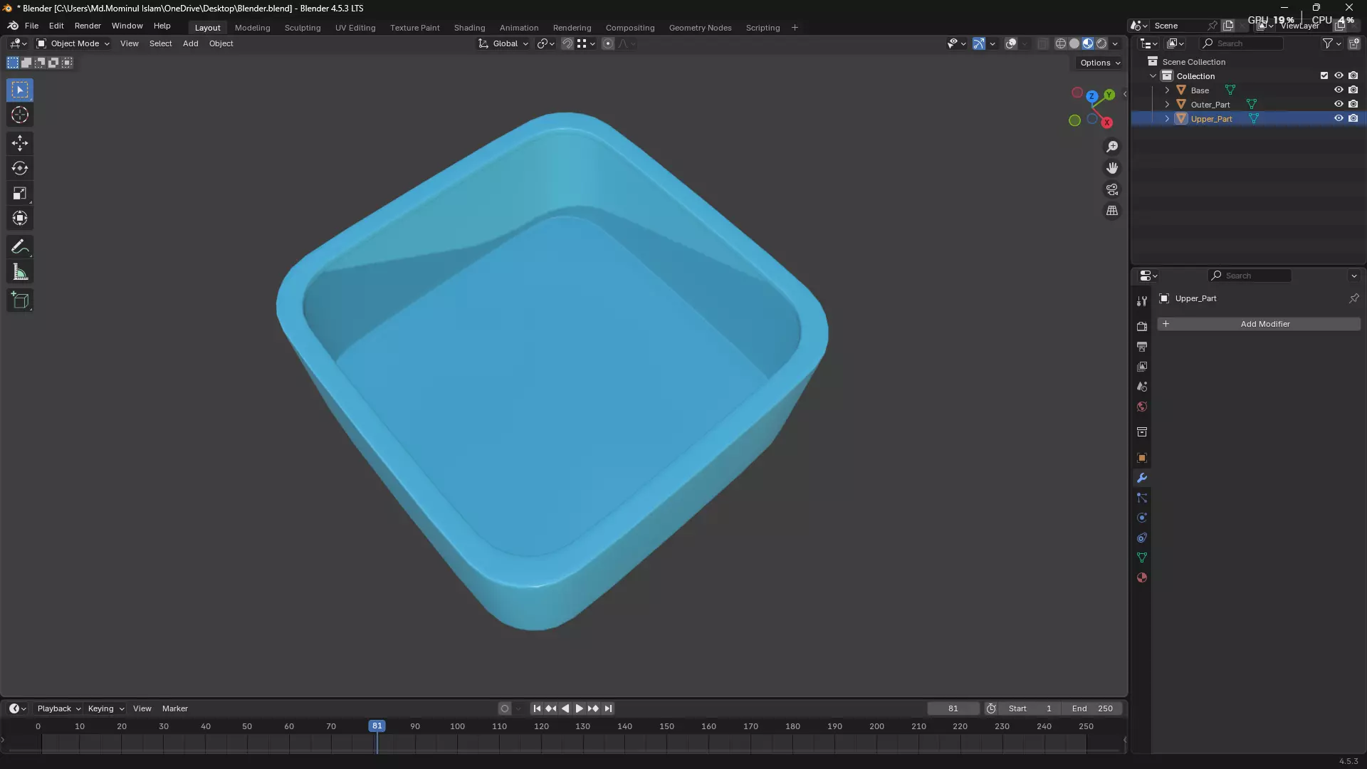 Pet Water Bowl 3D model_44