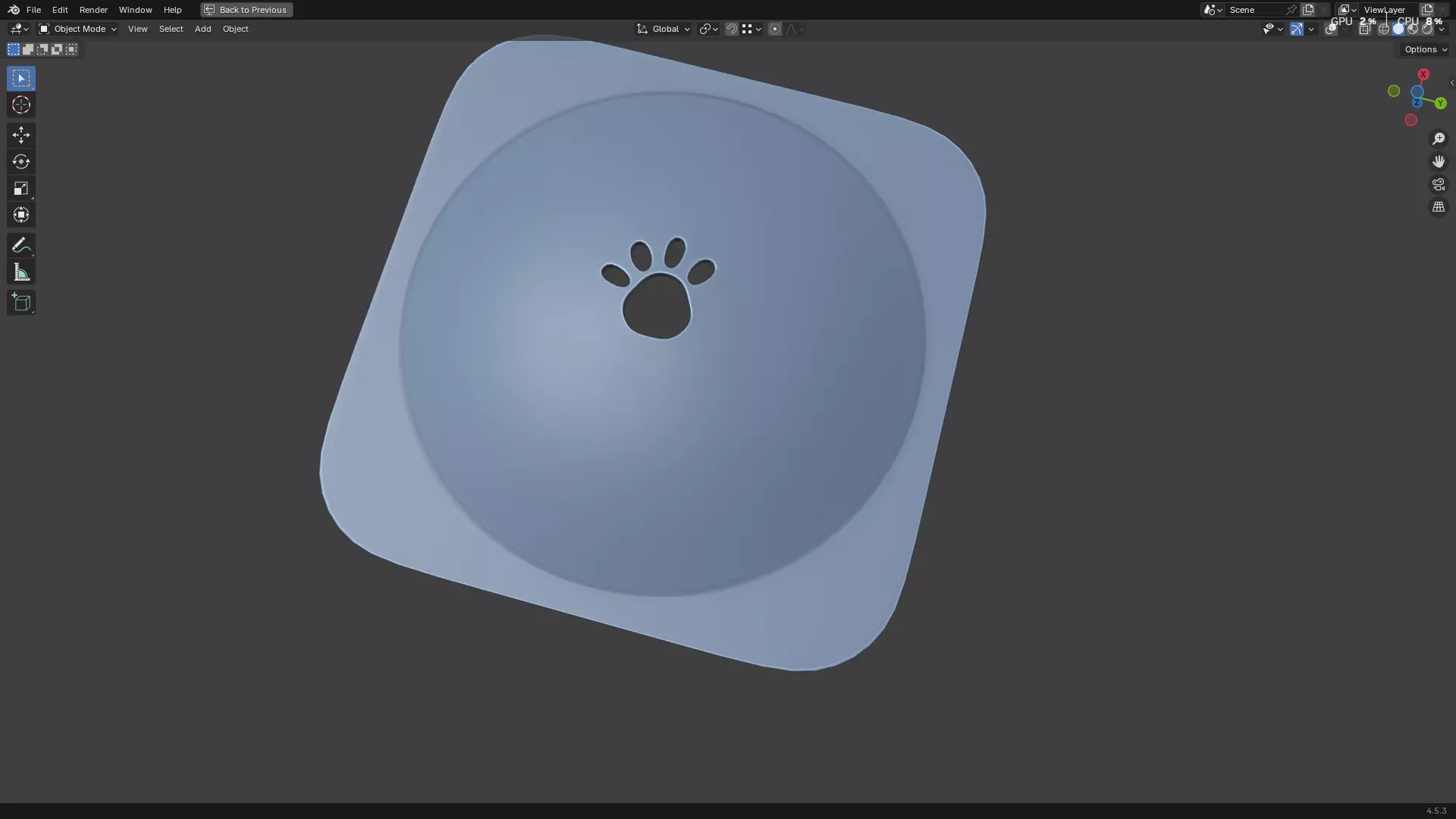 Pet Water Bowl 3D model_27