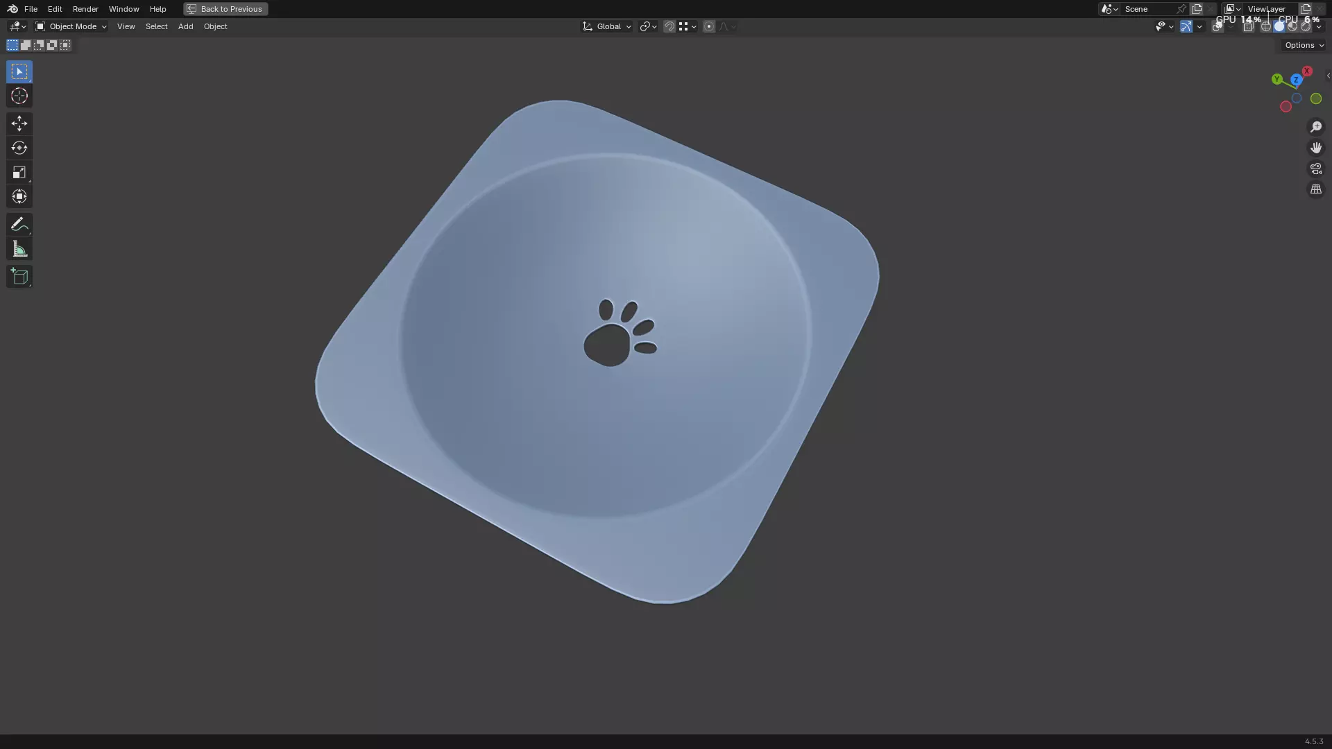 Pet Water Bowl 3D model_29