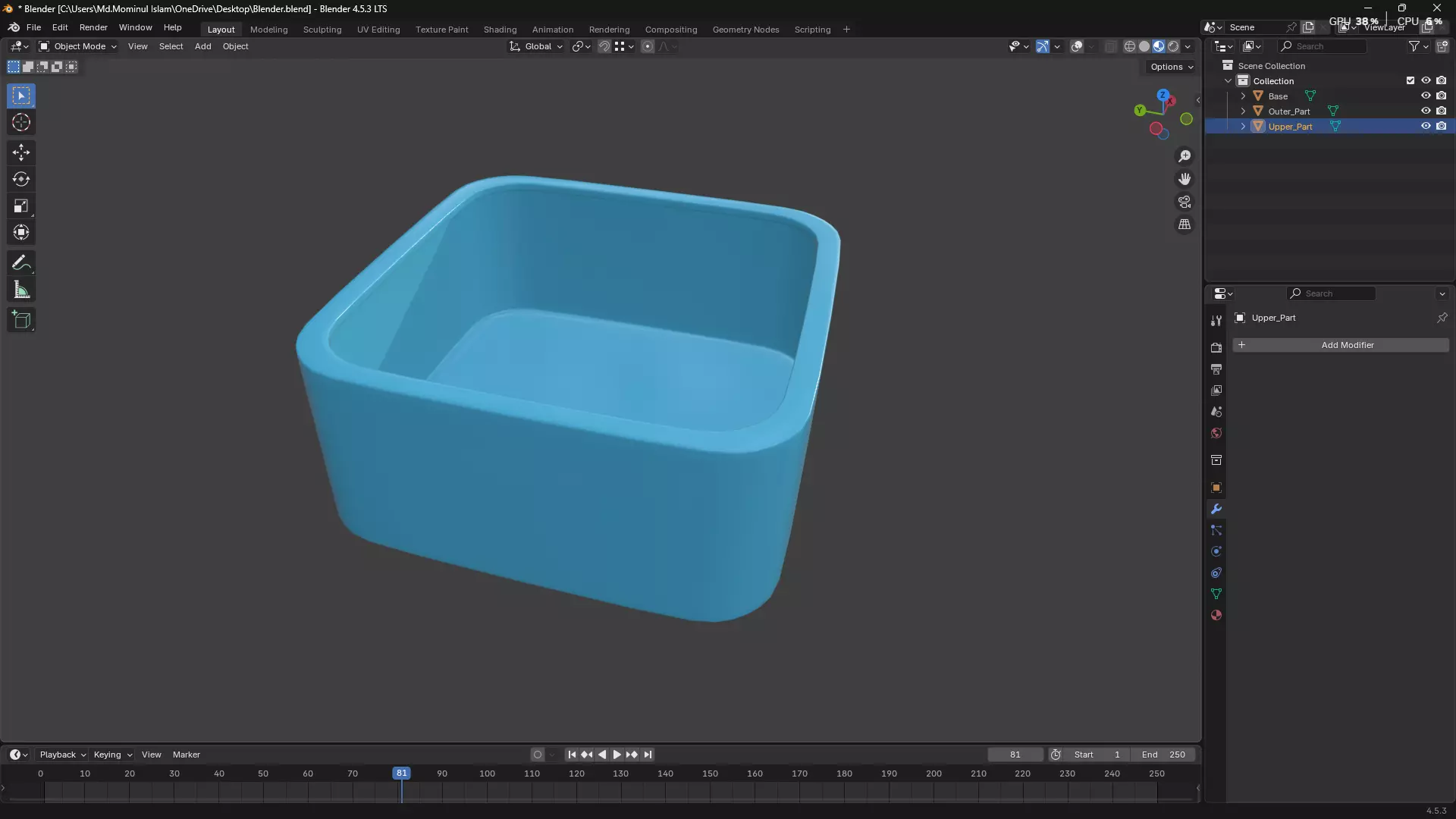 Pet Water Bowl 3D model_45