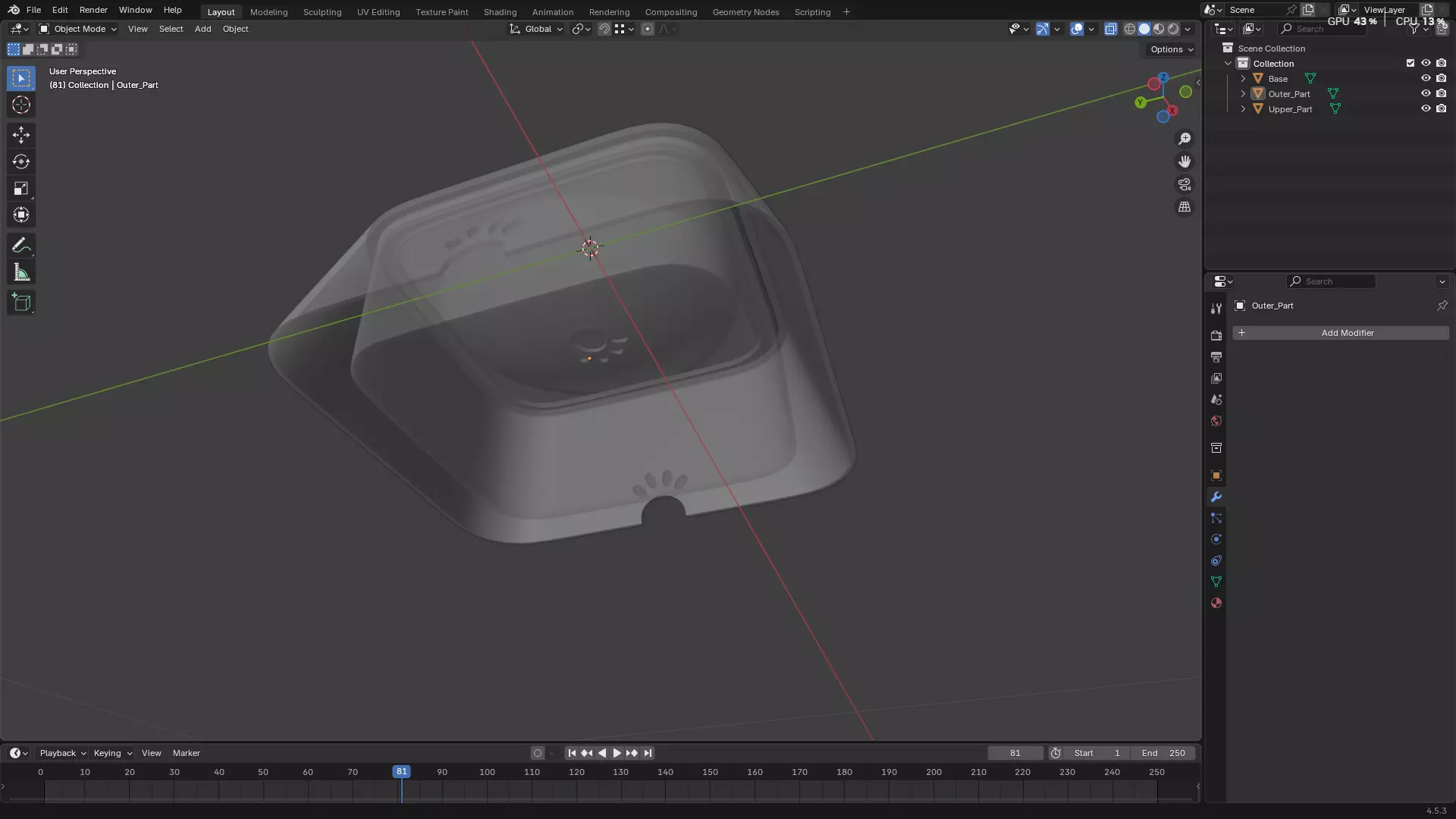 Pet Water Bowl 3D model_68
