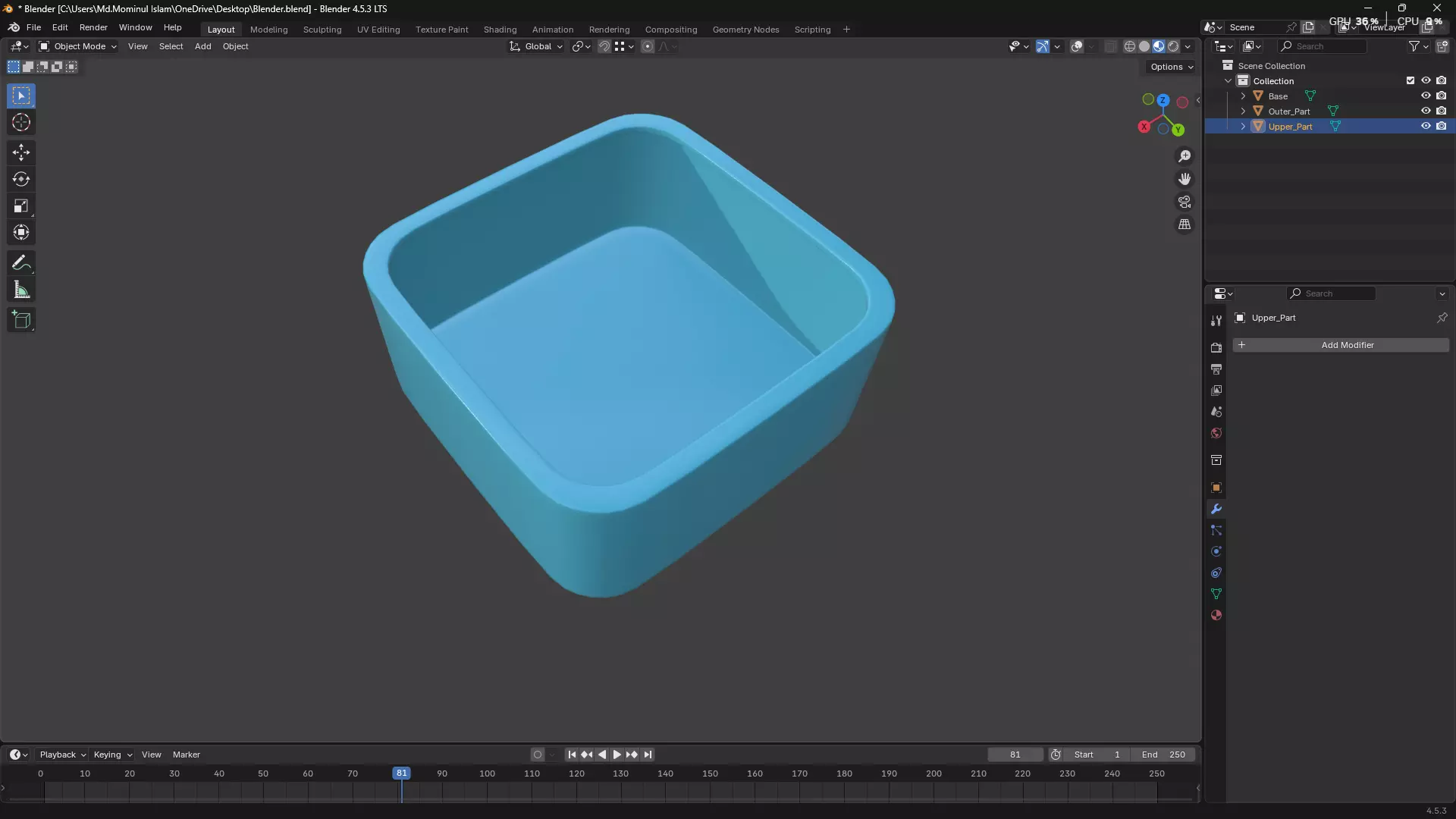 Pet Water Bowl 3D model_39