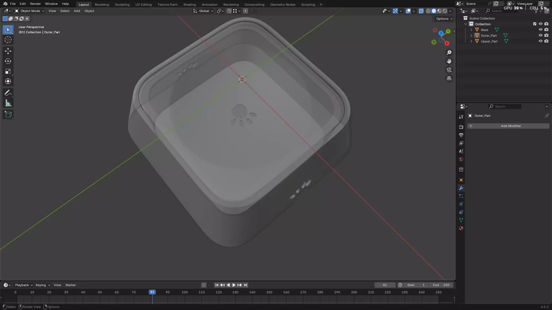 Pet Water Bowl 3D model_66