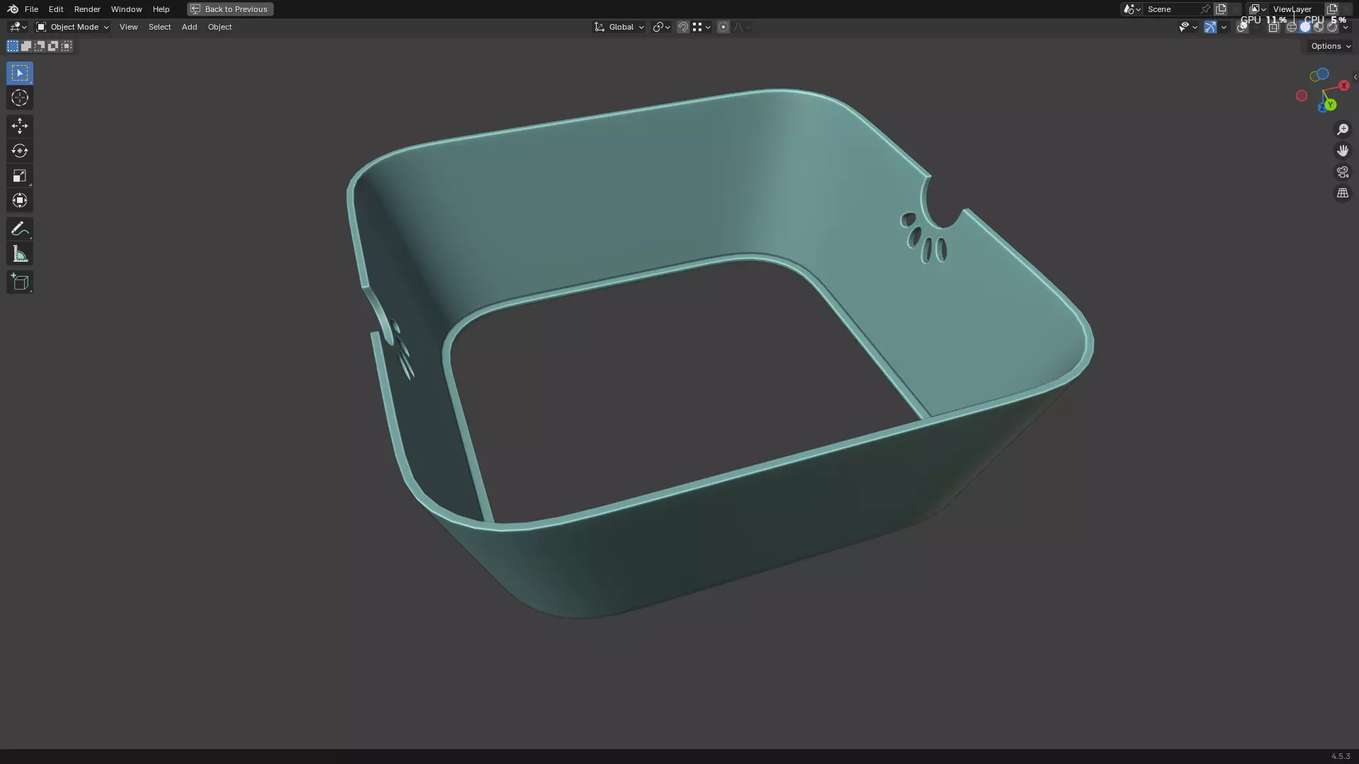 Pet Water Bowl 3D model_17