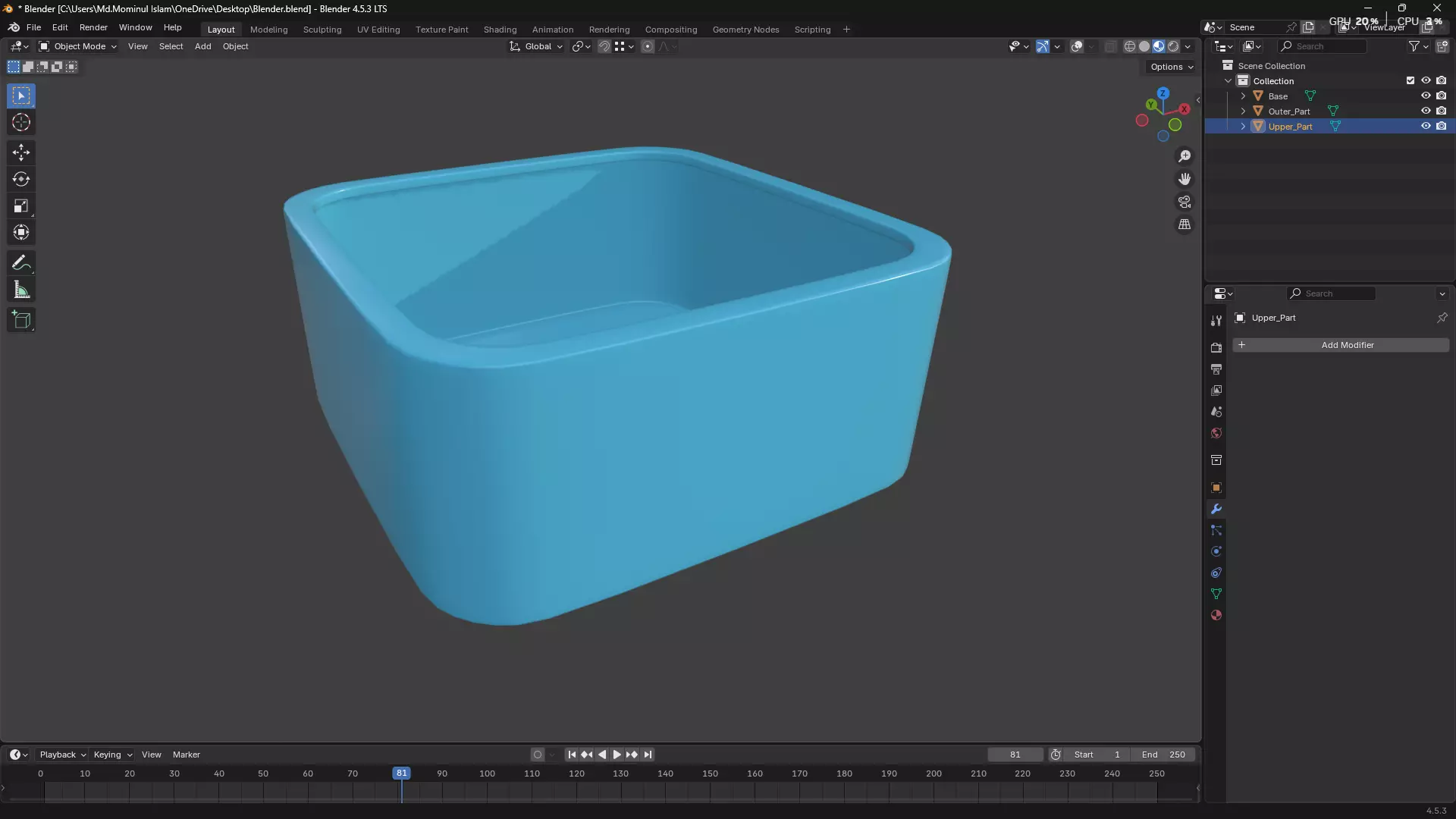 Pet Water Bowl 3D model_37