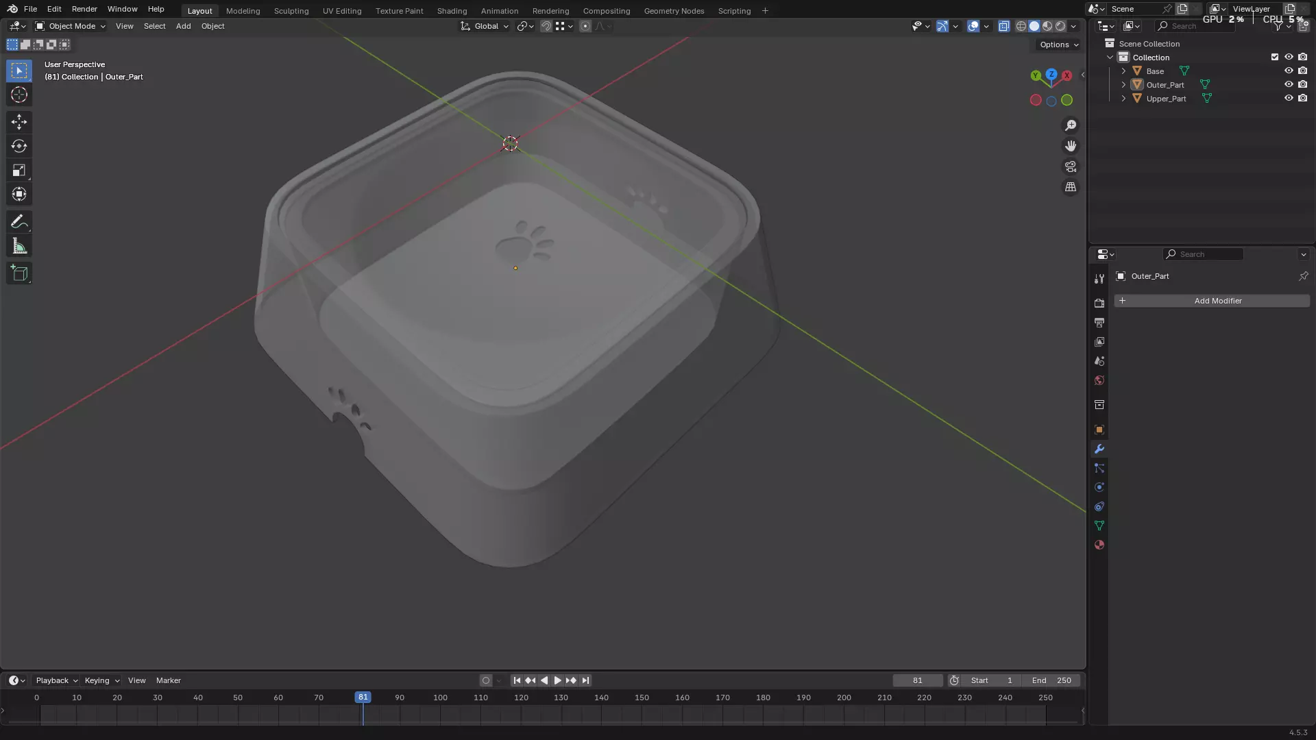 Pet Water Bowl 3D model_63