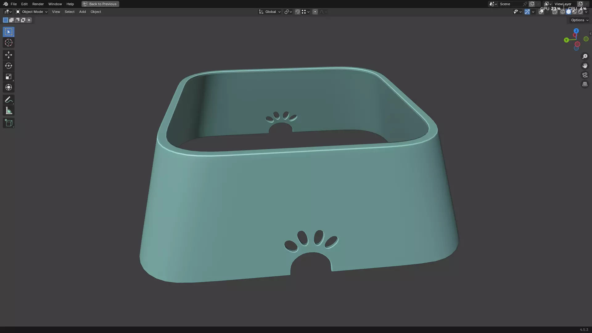 Pet Water Bowl 3D model_12