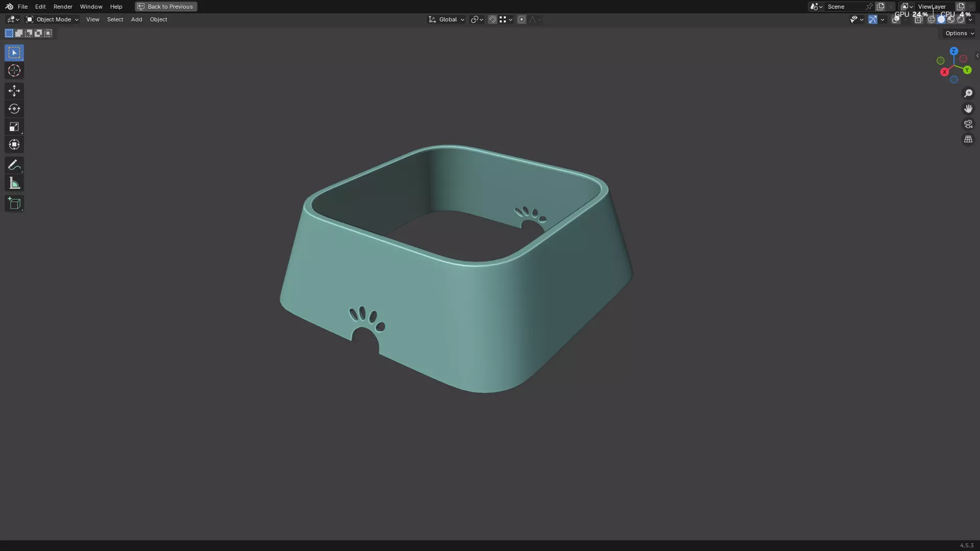 Pet Water Bowl 3D model_19