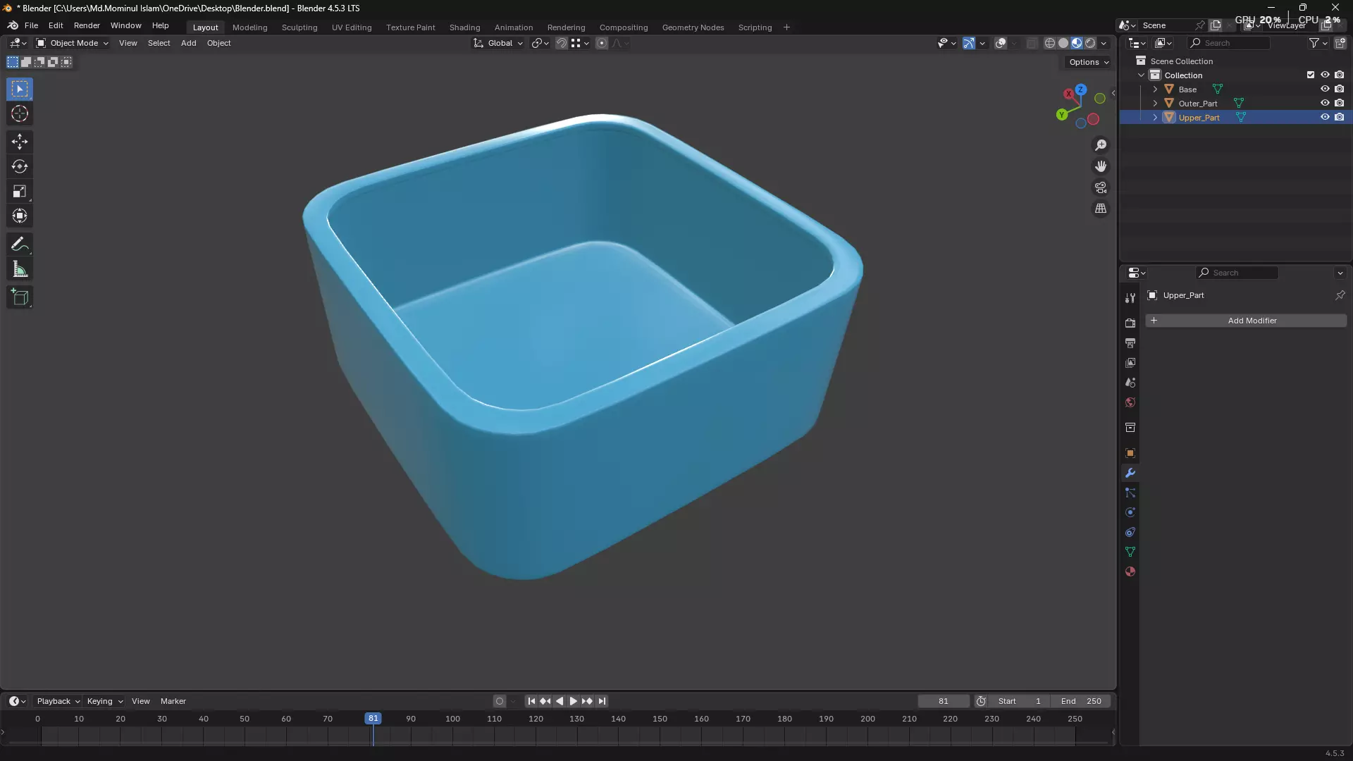 Pet Water Bowl 3D model_38