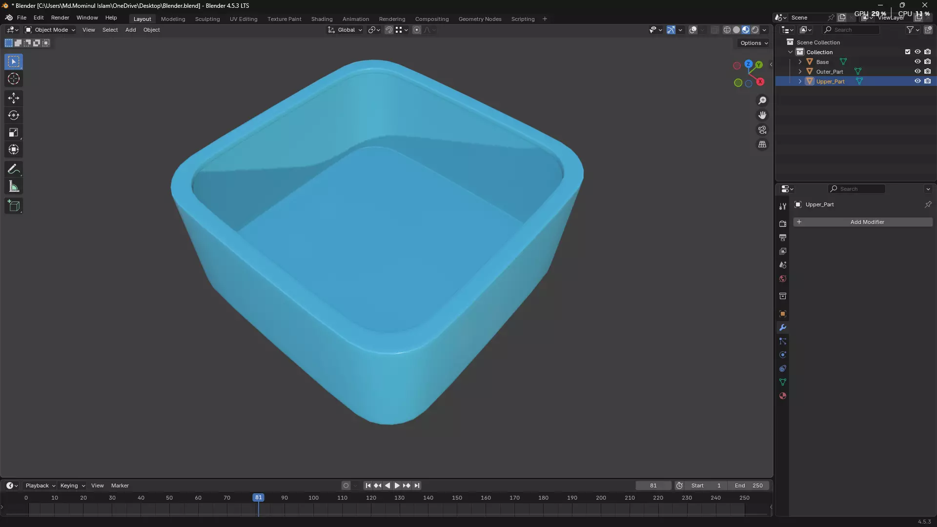 Pet Water Bowl 3D model_40
