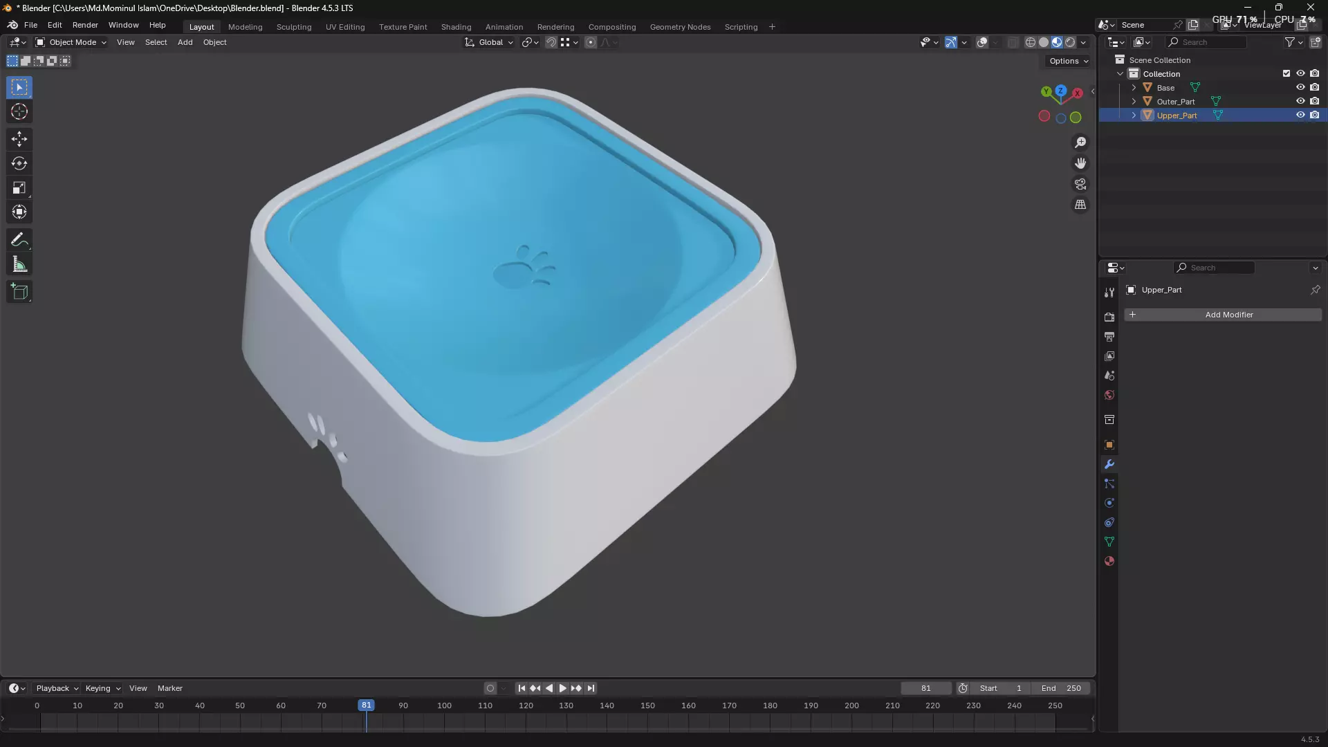 Pet Water Bowl 3D model_49