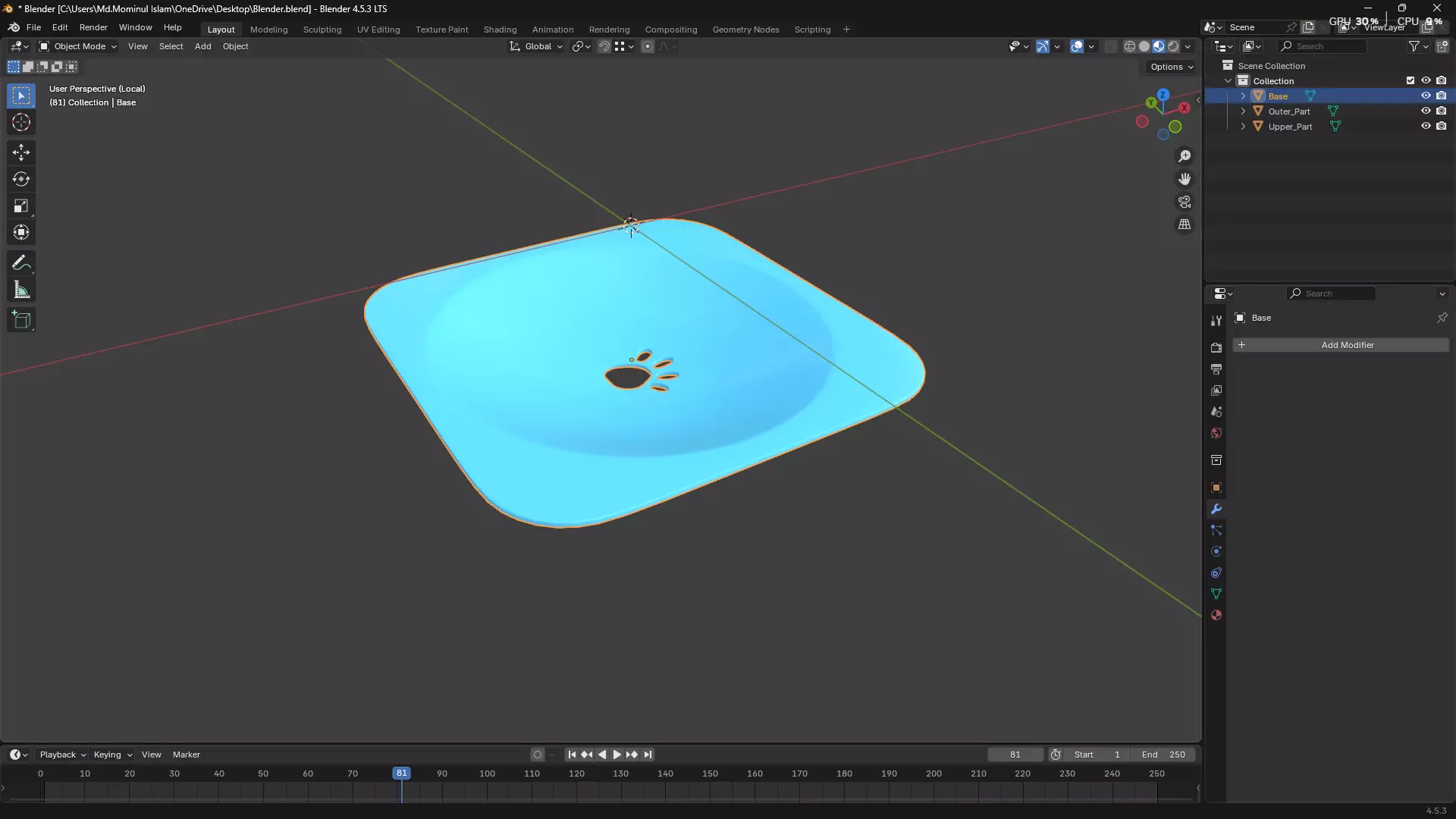 Pet Water Bowl 3D model_32