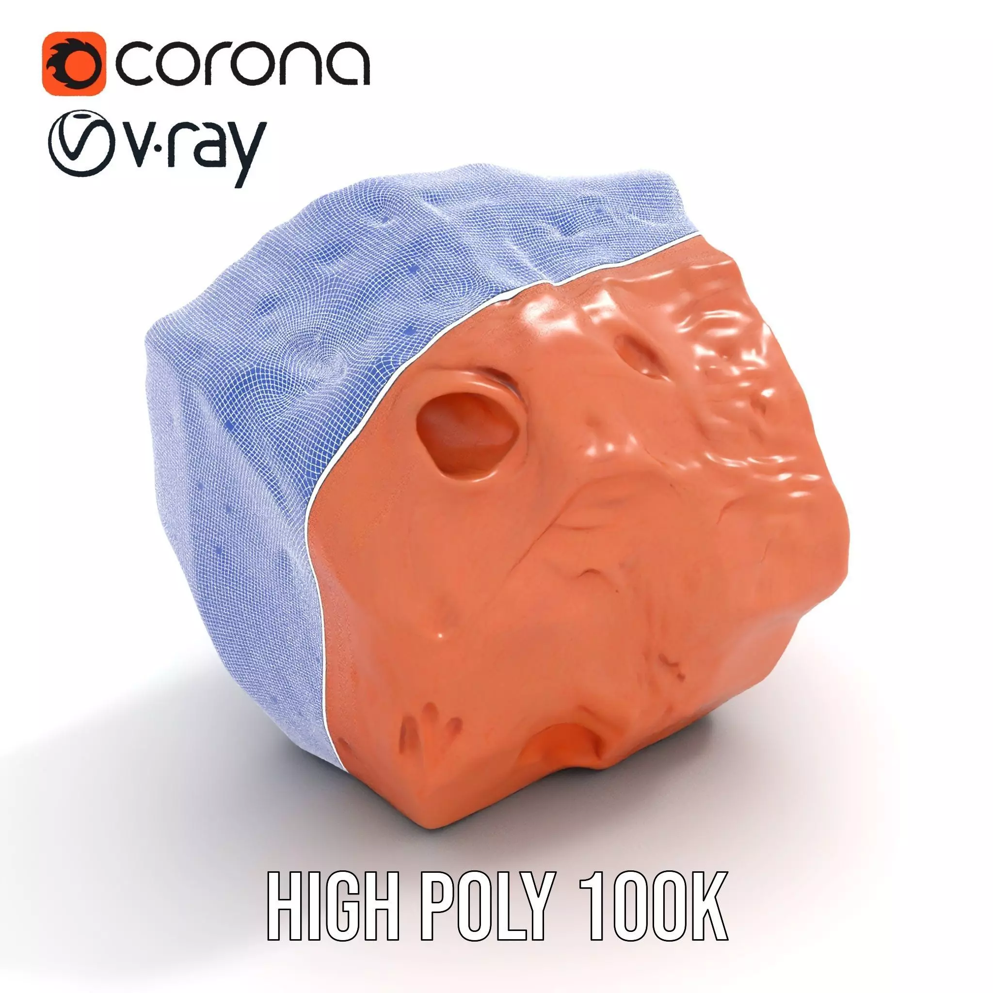 Rustic Terracotta Boulder model pack Texture_31