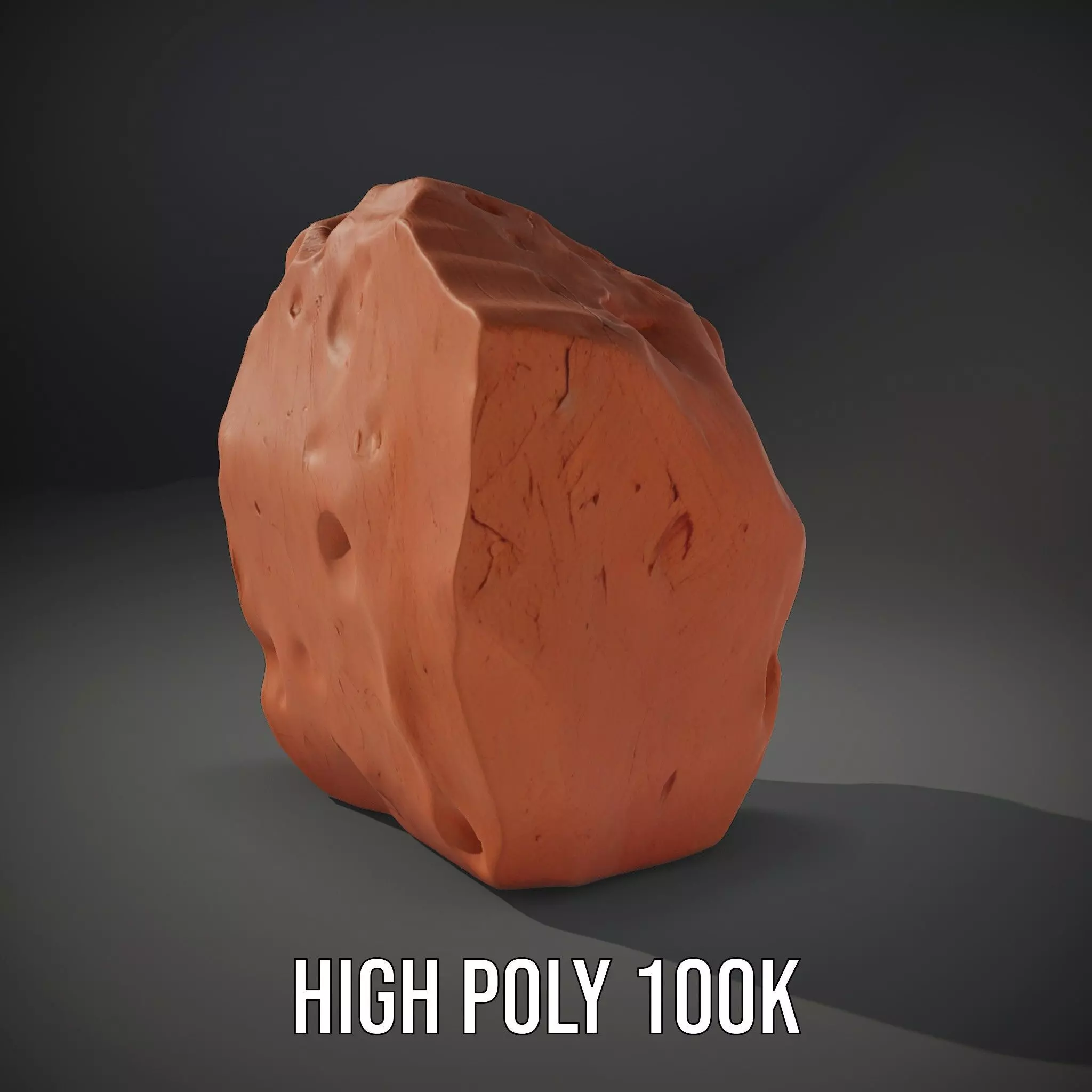 Rustic Terracotta Boulder model pack Texture_8