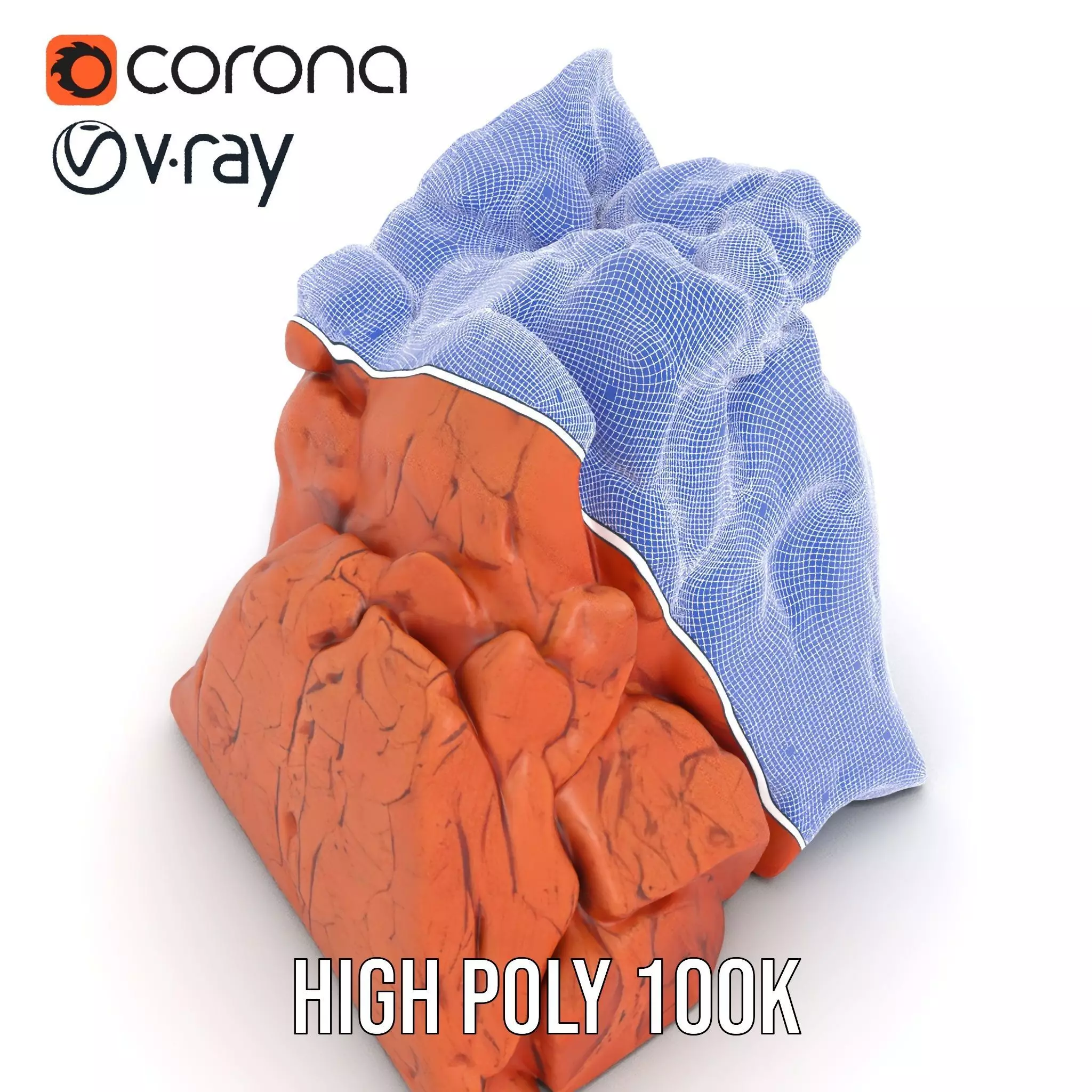 Rustic Cliff Formation model pack Low-poly 3D model_34