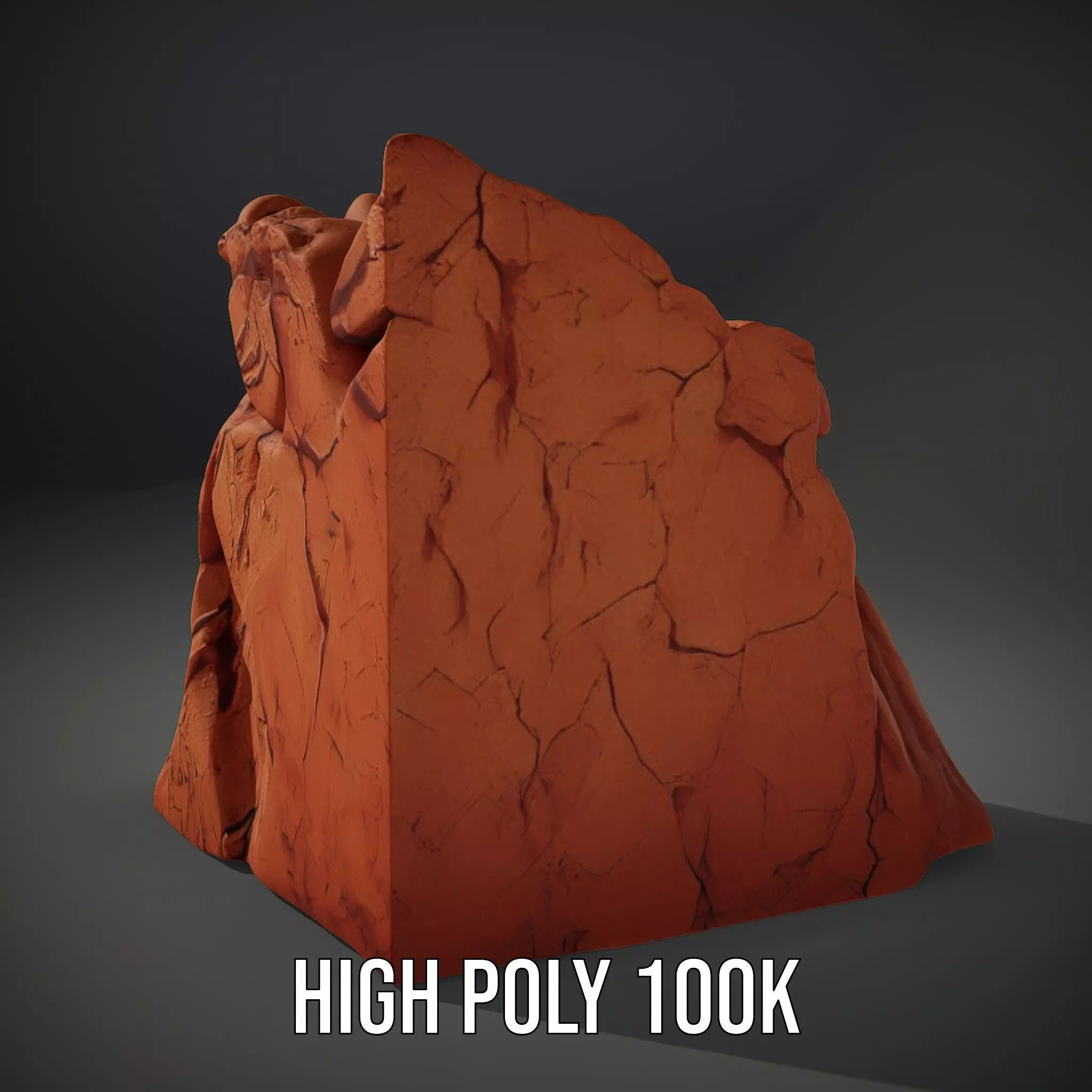 Rustic Cliff Formation model pack Low-poly 3D model_10