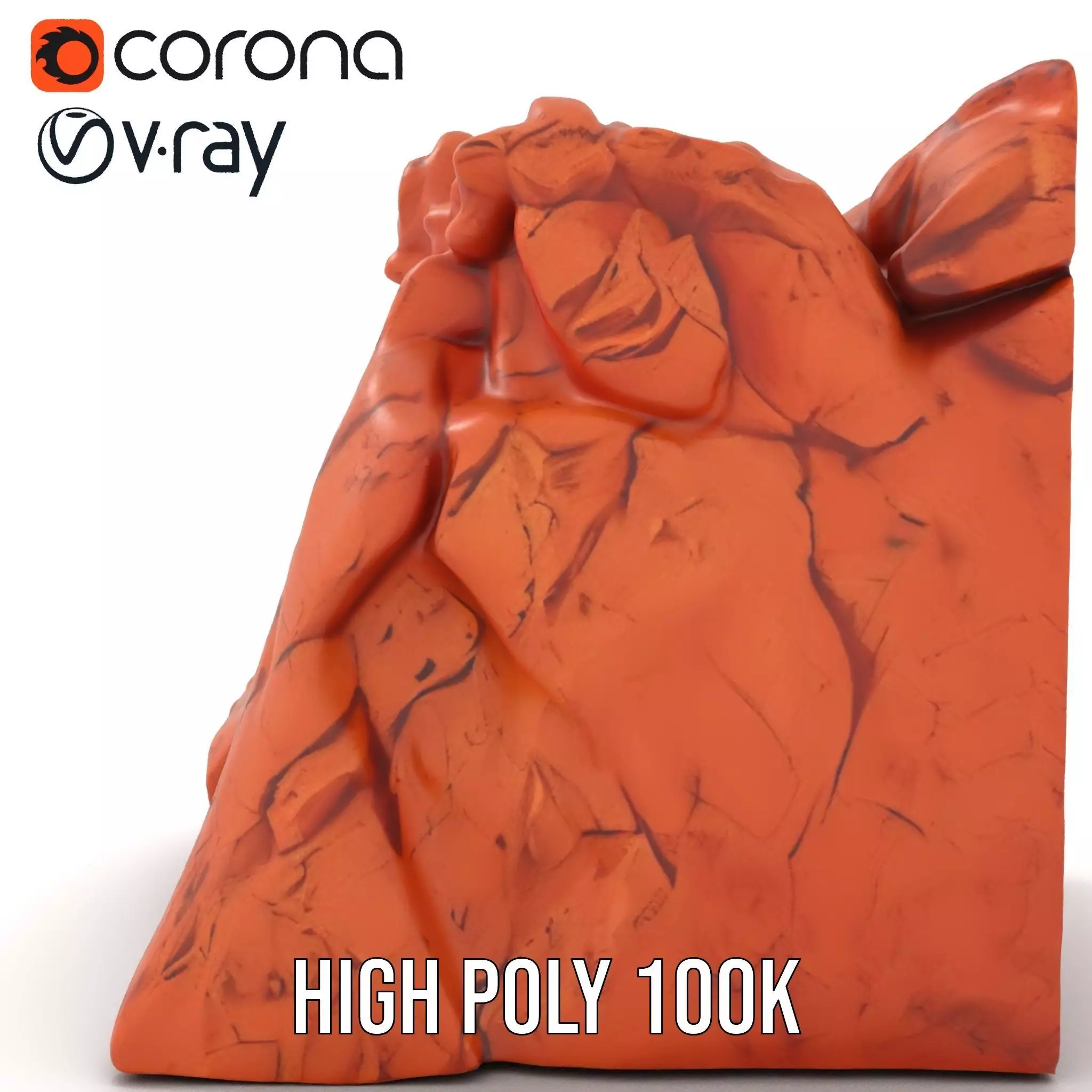 Rustic Cliff Formation model pack Low-poly 3D model_23