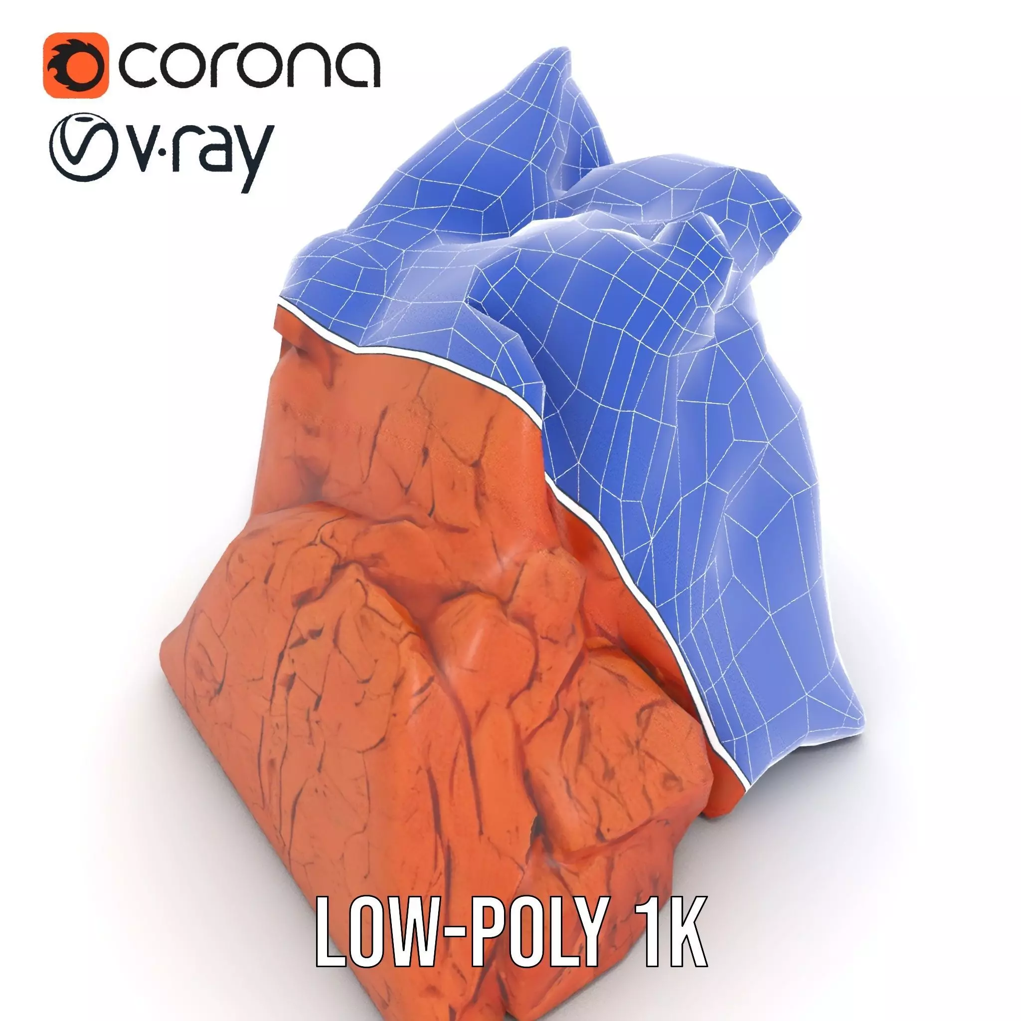 Rustic Cliff Formation model pack Low-poly 3D model_19